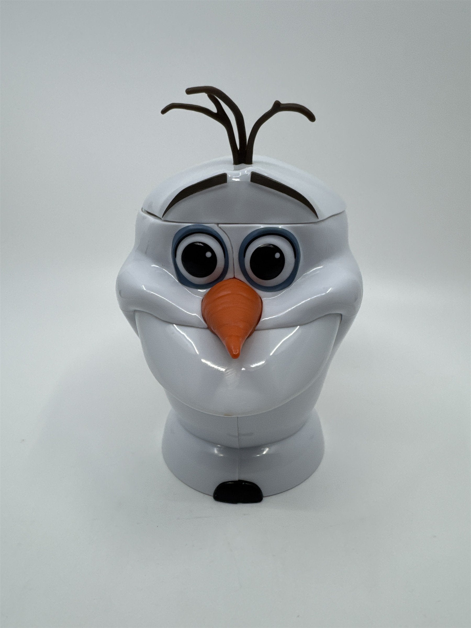 Disney On Ice Frozen Olaf The Snowman Covered Plastic Mug Cup Flip Up Lid