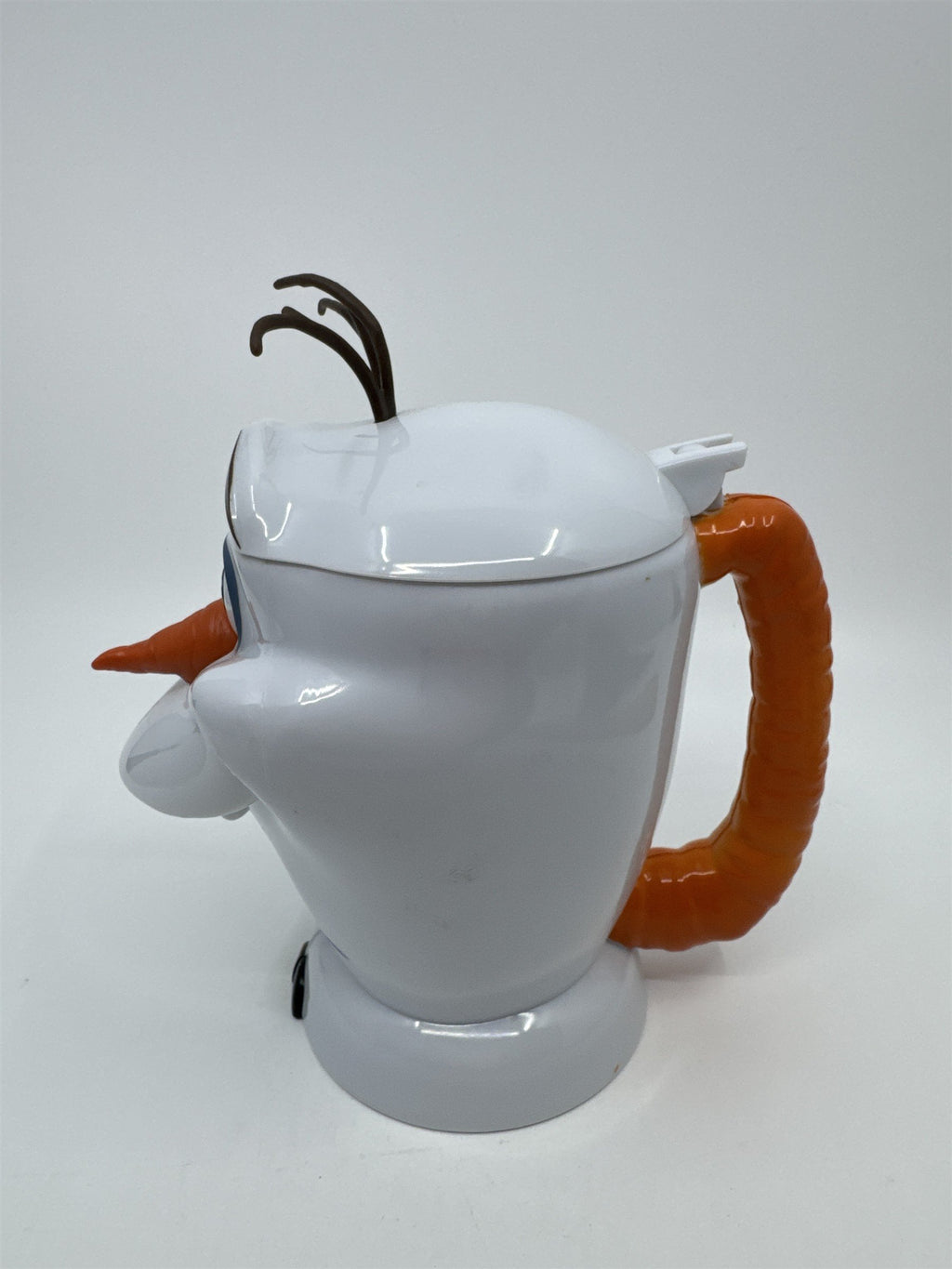 Disney On Ice Frozen Olaf The Snowman Covered Plastic Mug Cup Flip Up Lid