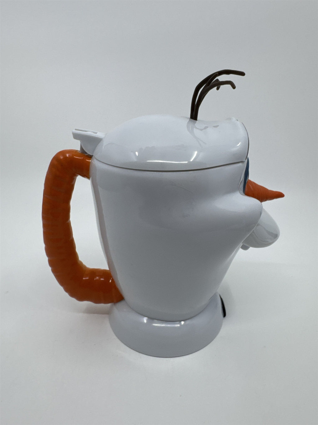 Disney On Ice Frozen Olaf The Snowman Covered Plastic Mug Cup Flip Up Lid