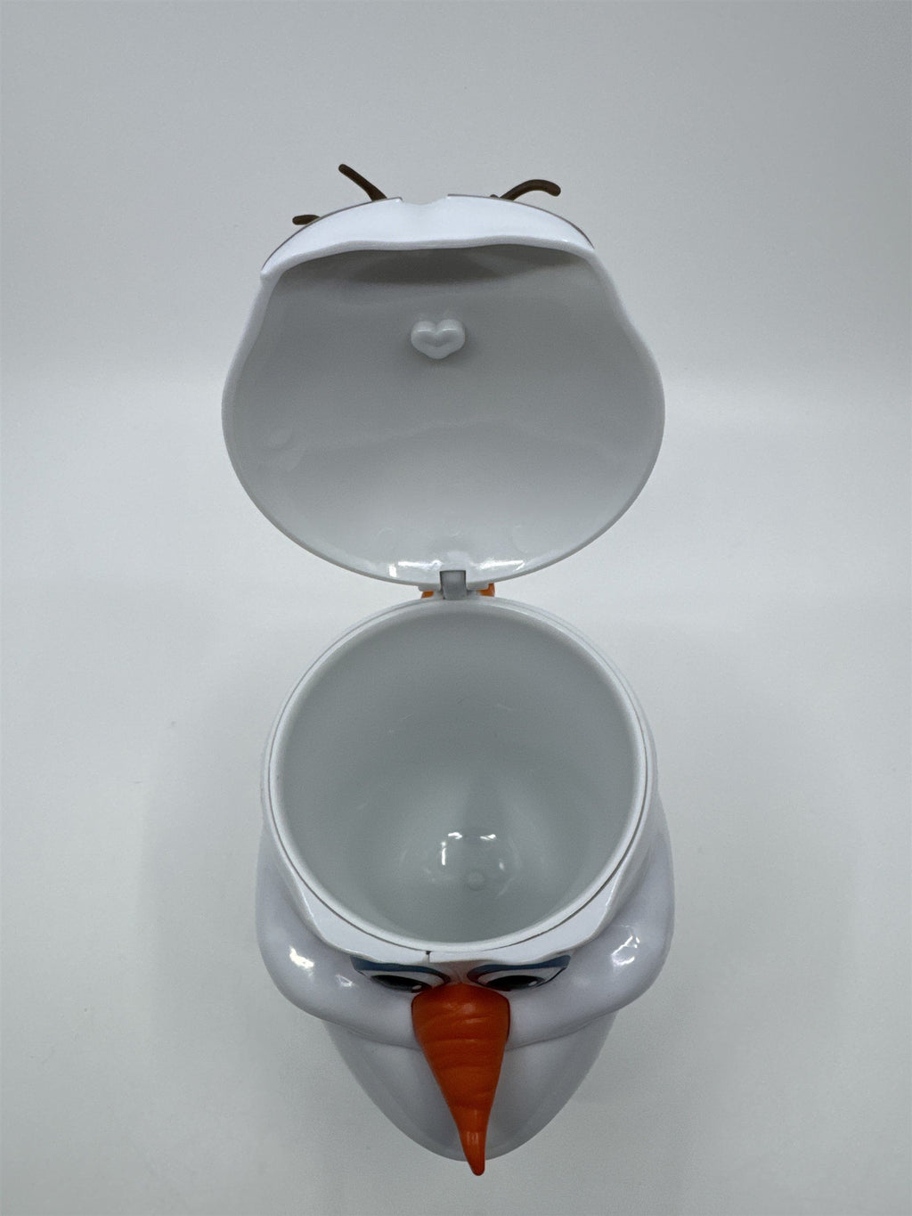 Disney On Ice Frozen Olaf The Snowman Covered Plastic Mug Cup Flip Up Lid