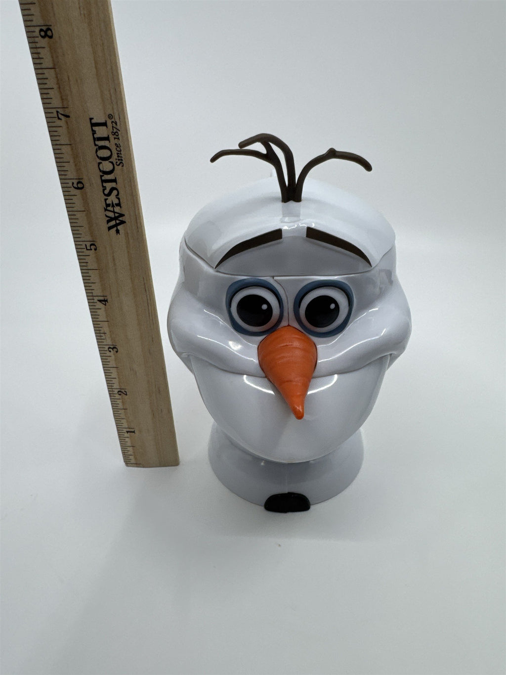 Disney On Ice Frozen Olaf The Snowman Covered Plastic Mug Cup Flip Up Lid