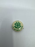 Vintage 4-H TV Action Club Pin With Green Clover