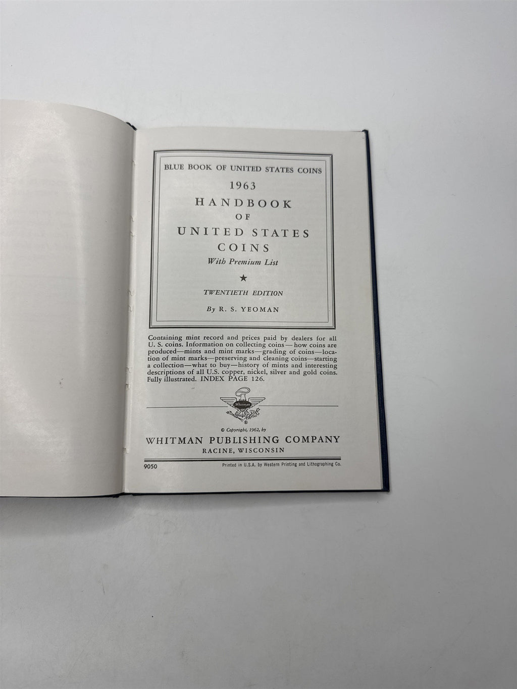 Handbook of United States Coins with Premium List 1963 Twentieth Edition Yeoman