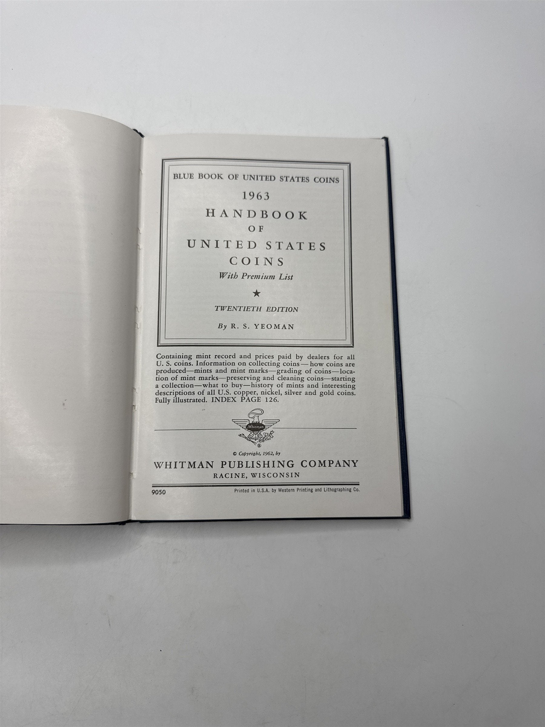 Handbook of United States Coins with Premium List 1963 Twentieth Edition Yeoman