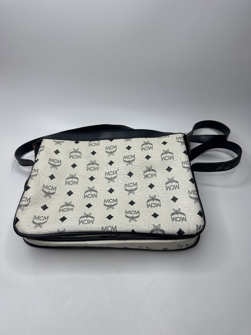 Vintage White A5819 MCM Shoulder Bag (Distressed Strap)(Some Staining)