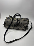 Vintage Dooney & Bourke Womens Signature Print Canvas Double Handles Tote Bag