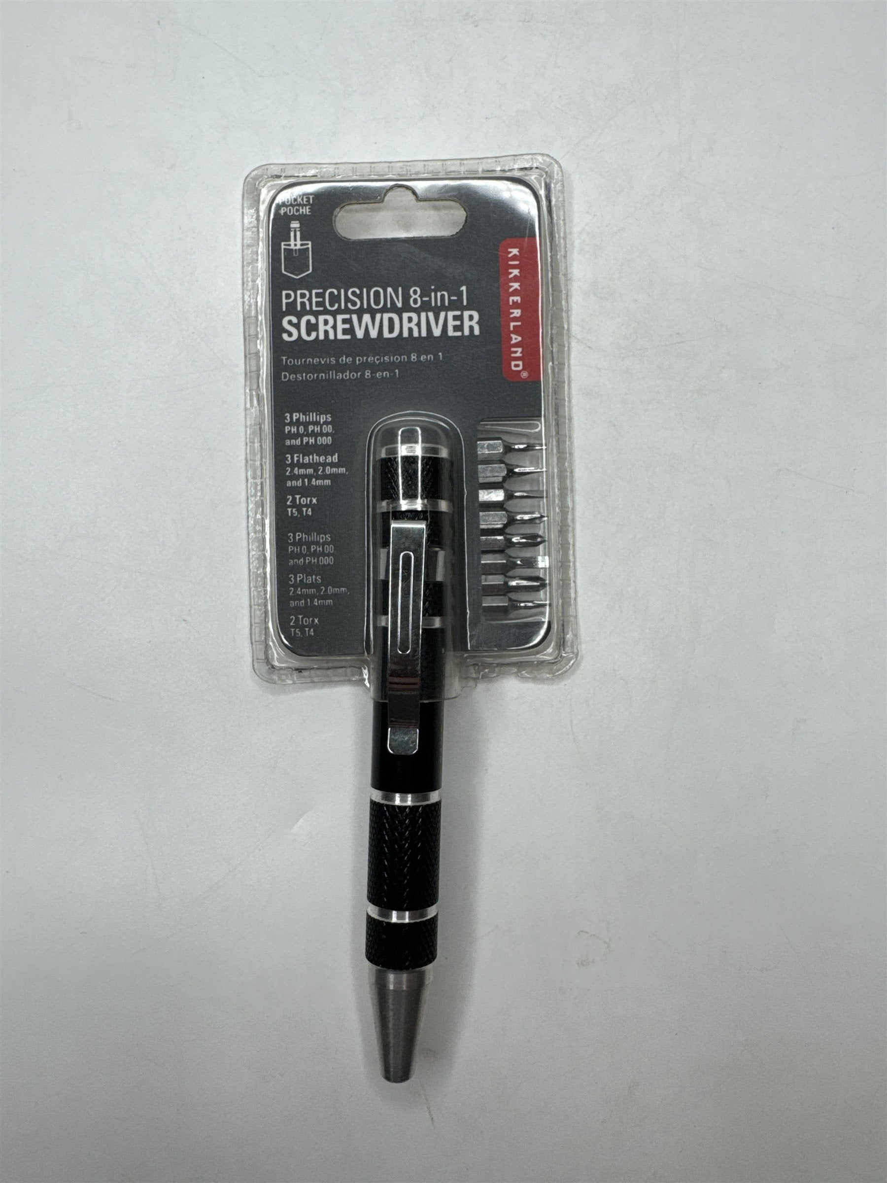 Kikkerland Pocket-Size Precision 8-in-1 Miniature Screwdriver Tool