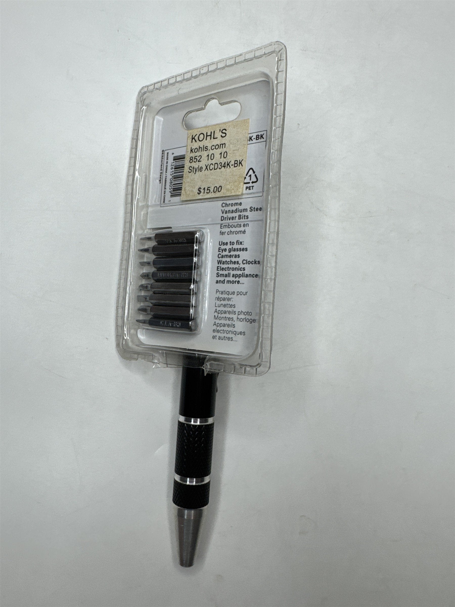 Kikkerland Pocket-Size Precision 8-in-1 Miniature Screwdriver Tool