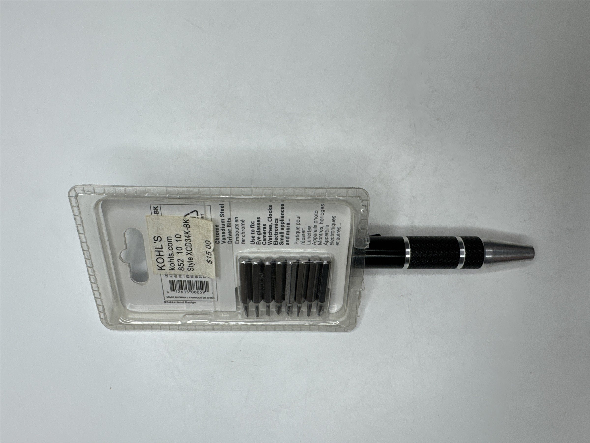 Kikkerland Pocket-Size Precision 8-in-1 Miniature Screwdriver Tool
