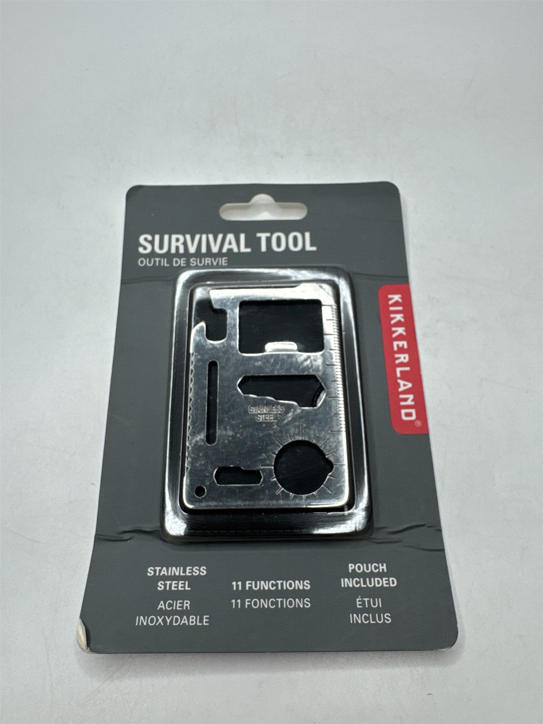 Kikkerland 11 Function Stainless Steel Survival Tool /w Pouch