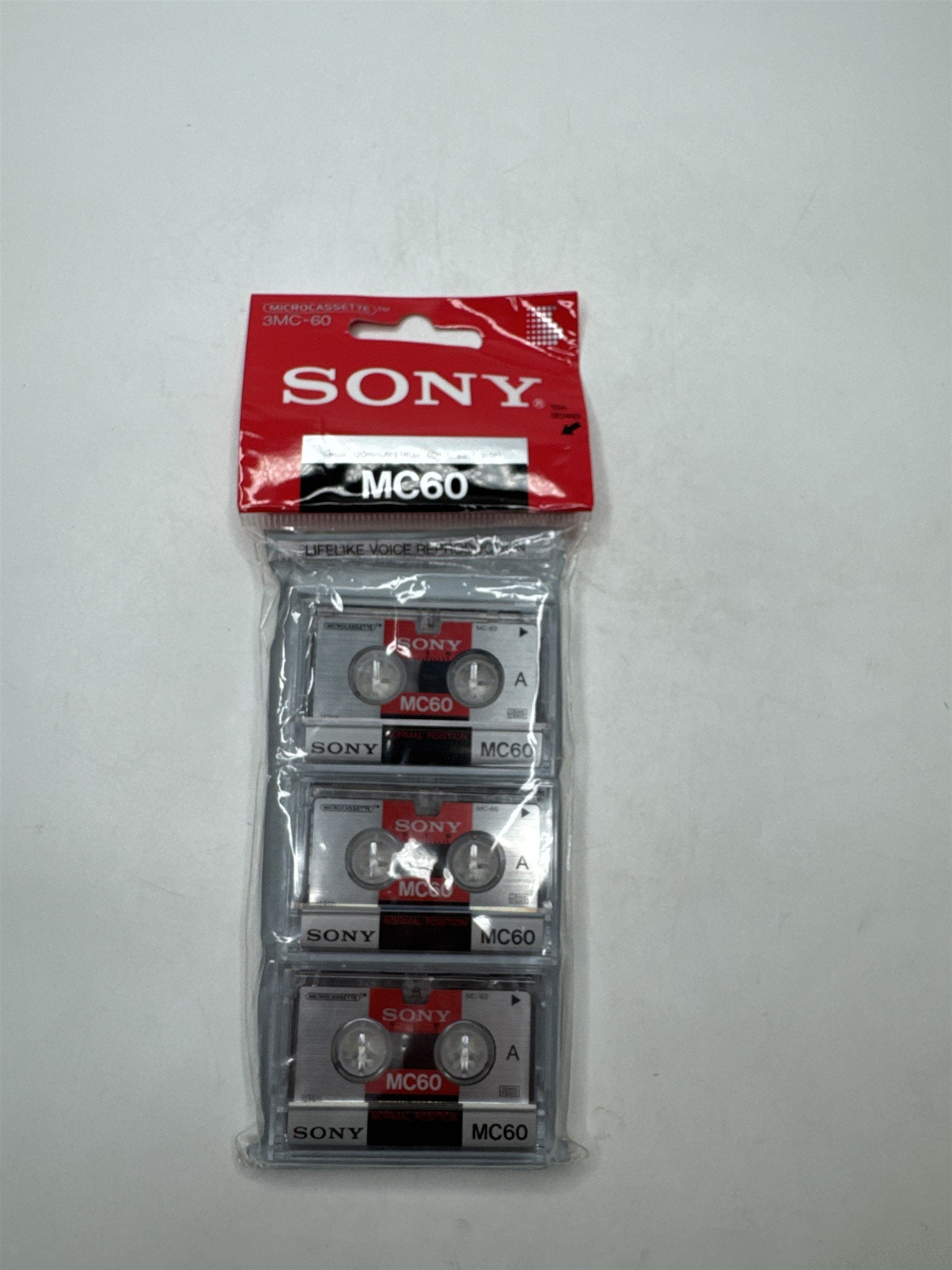 Vintage Pack of 3 Sony Microcassette MC60 3MC-60