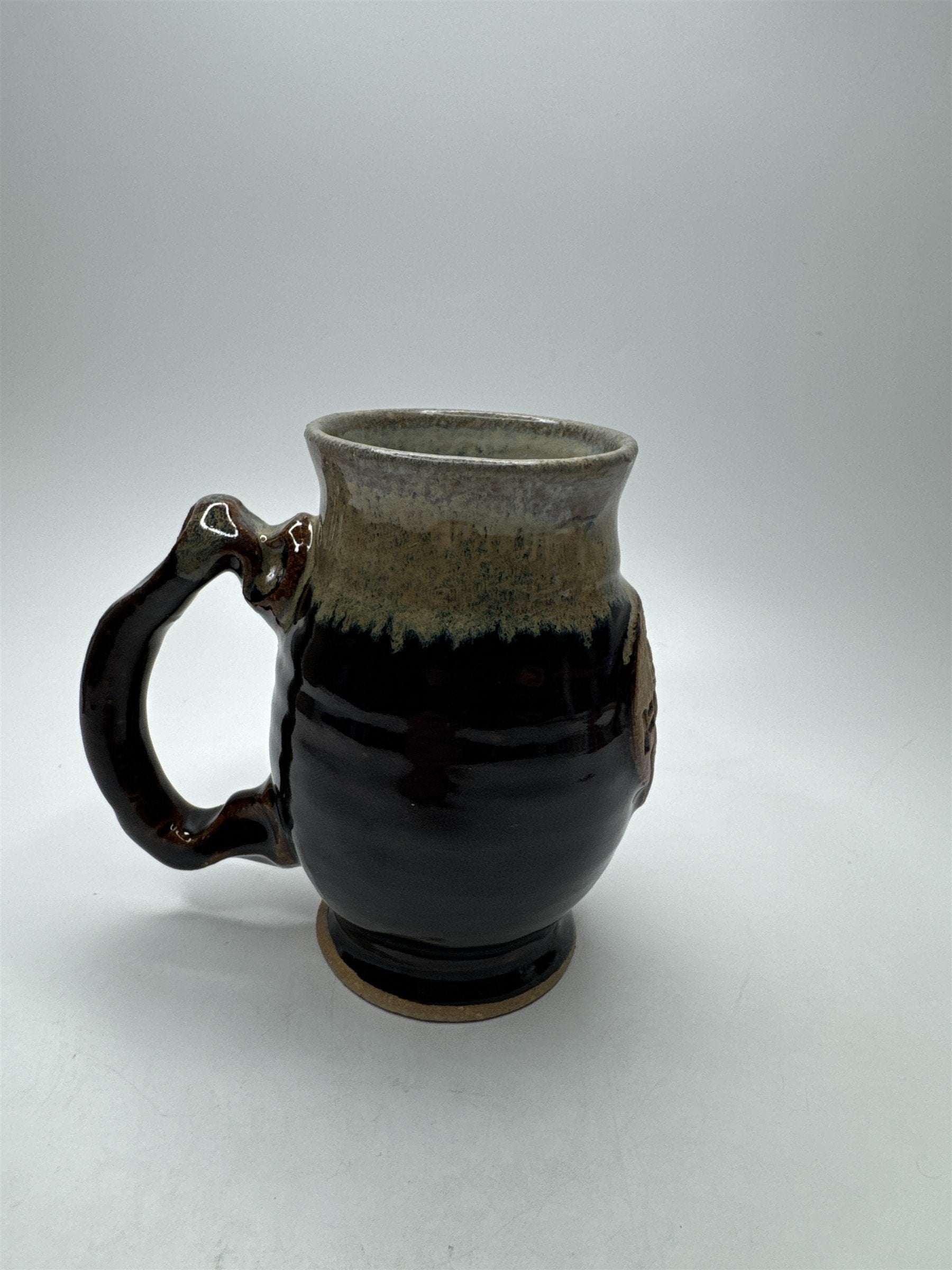 John Deere 1989 Fly-In Pottery Handled Mug Artist Signed Bryan Becker Glazed