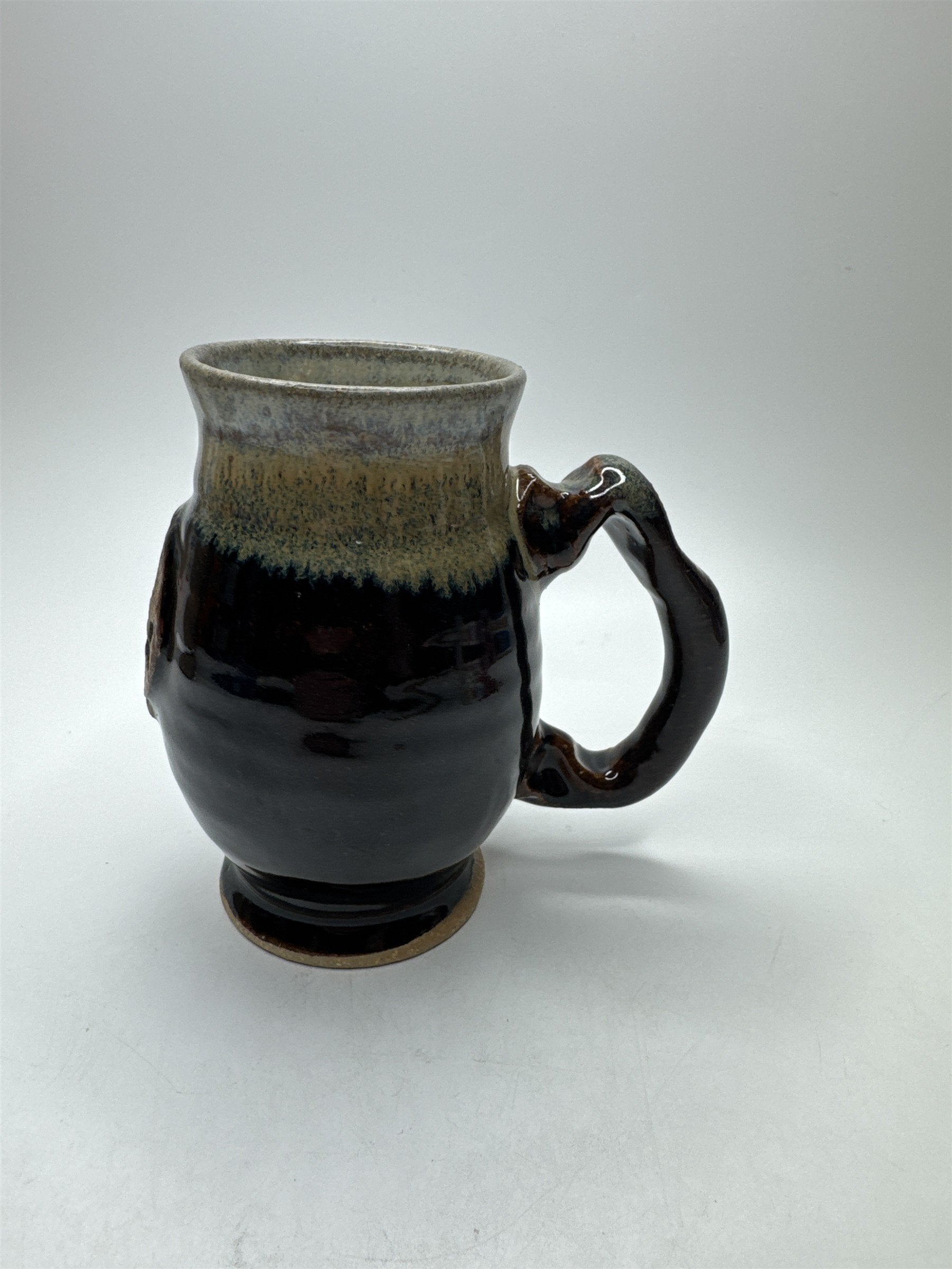 John Deere 1989 Fly-In Pottery Handled Mug Artist Signed Bryan Becker Glazed
