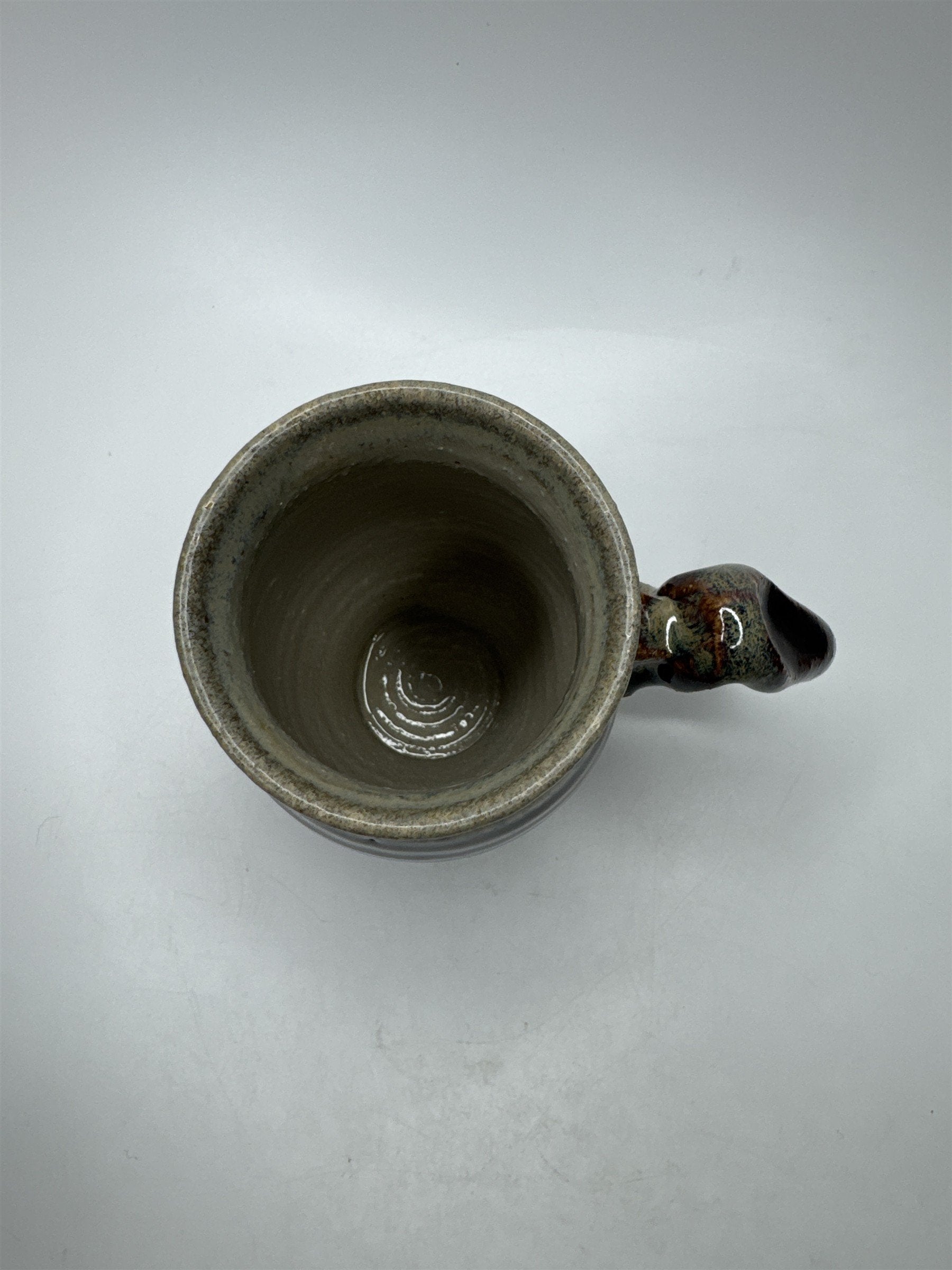 John Deere 1989 Fly-In Pottery Handled Mug Artist Signed Bryan Becker Glazed