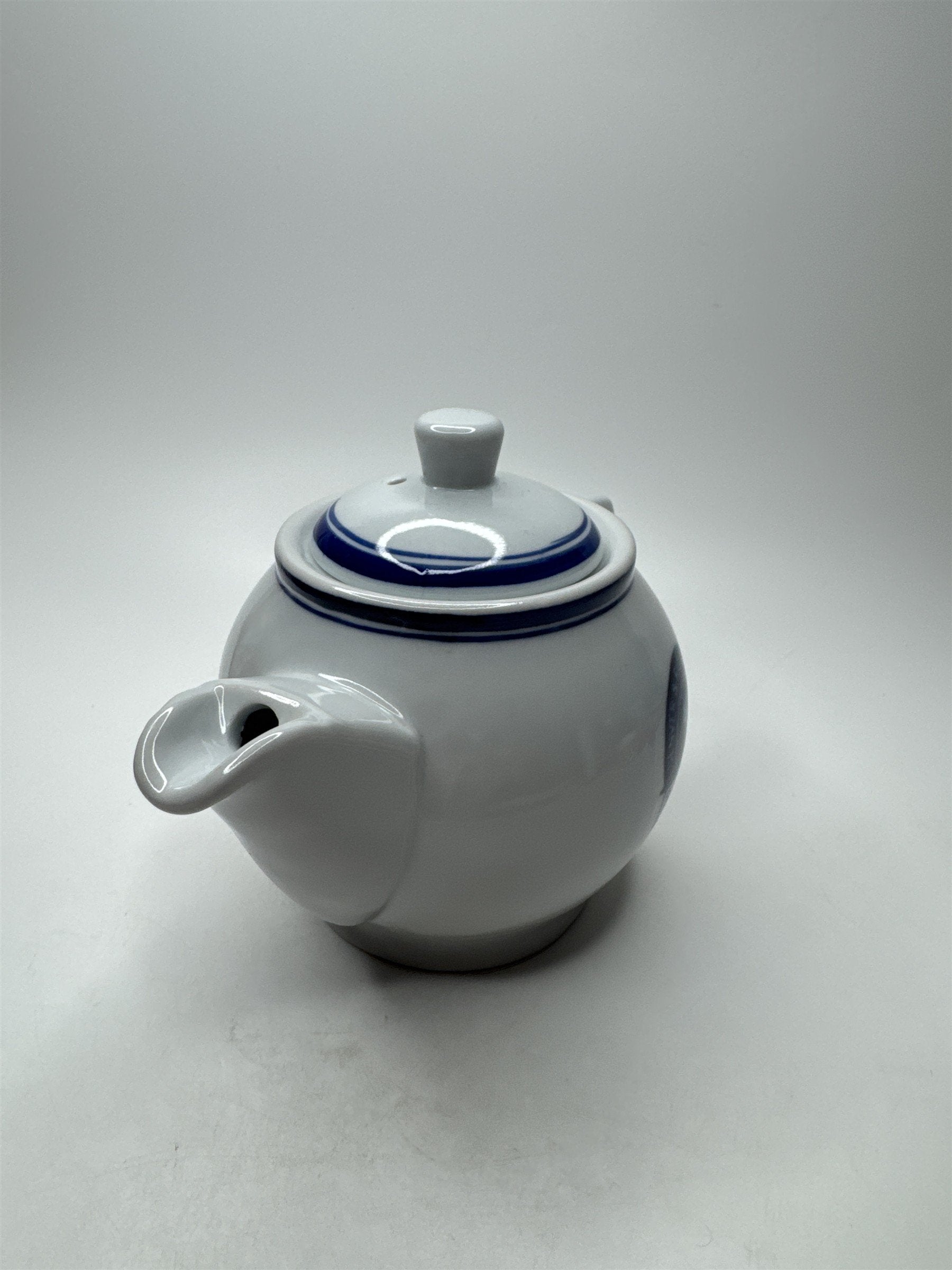 Vintage Denver and Rio Grande RR Teapot Souvenir Blue Scenic Line of the World