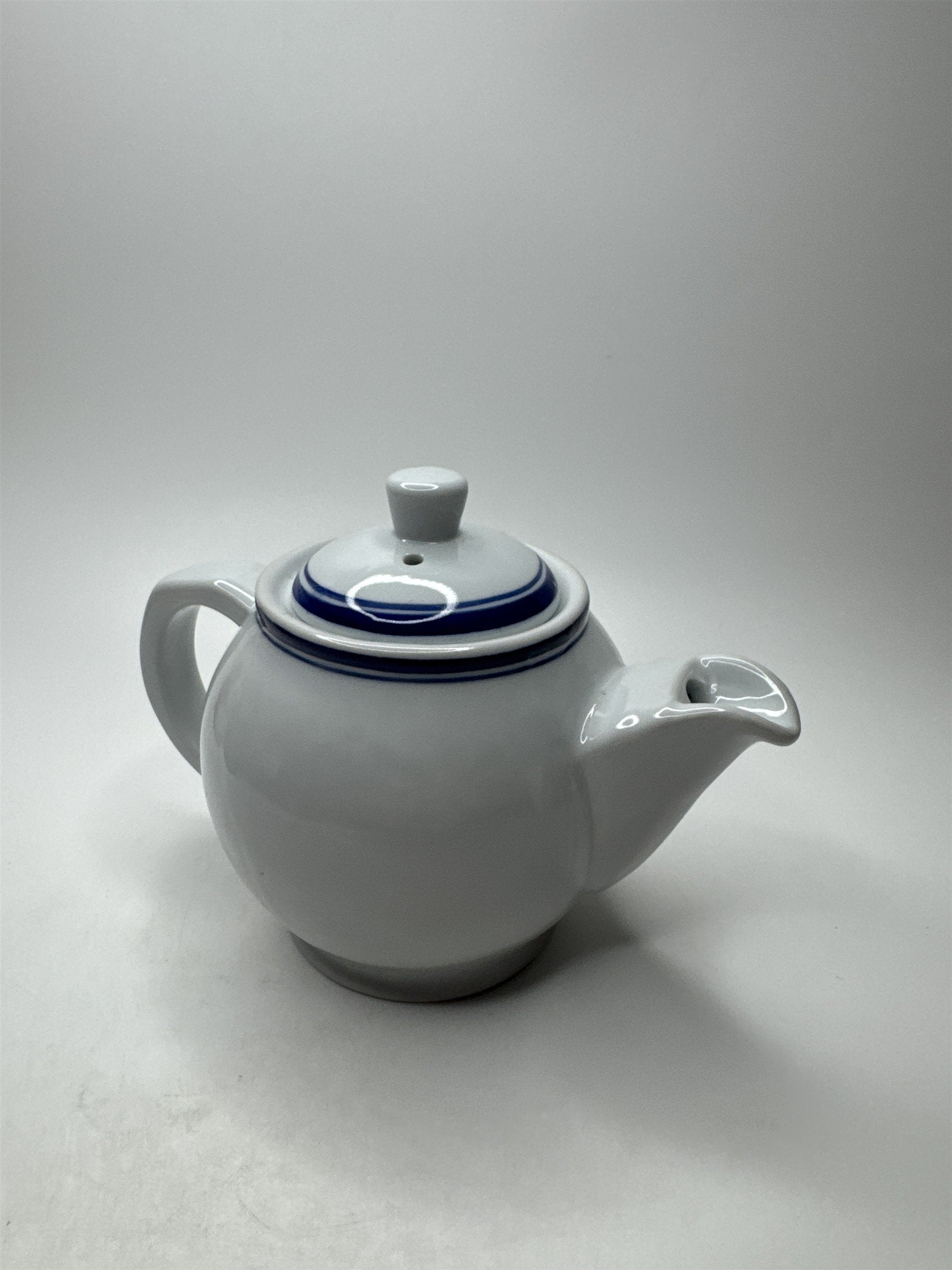 Vintage Denver and Rio Grande RR Teapot Souvenir Blue Scenic Line of the World