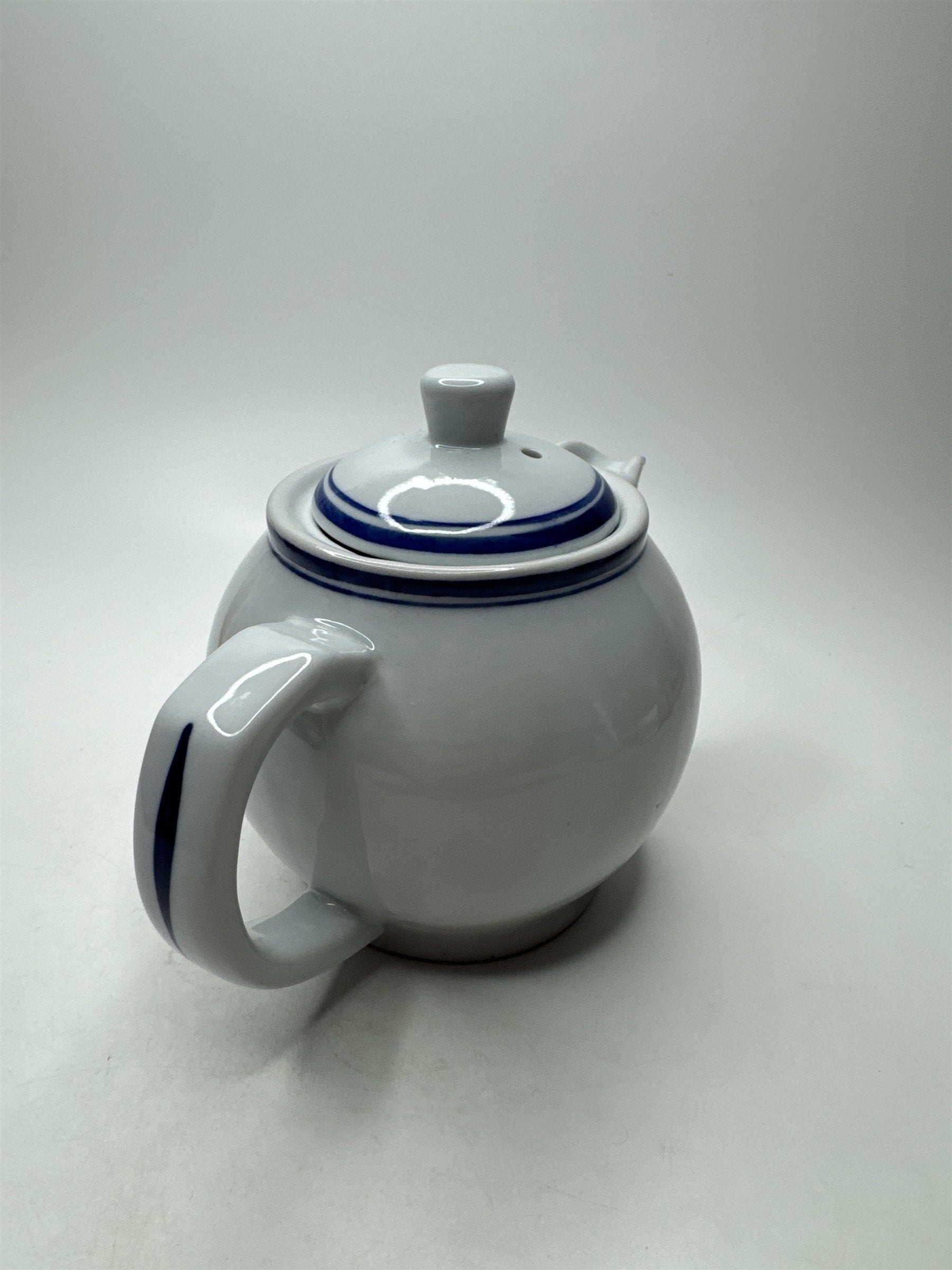 Vintage Denver and Rio Grande RR Teapot Souvenir Blue Scenic Line of the World