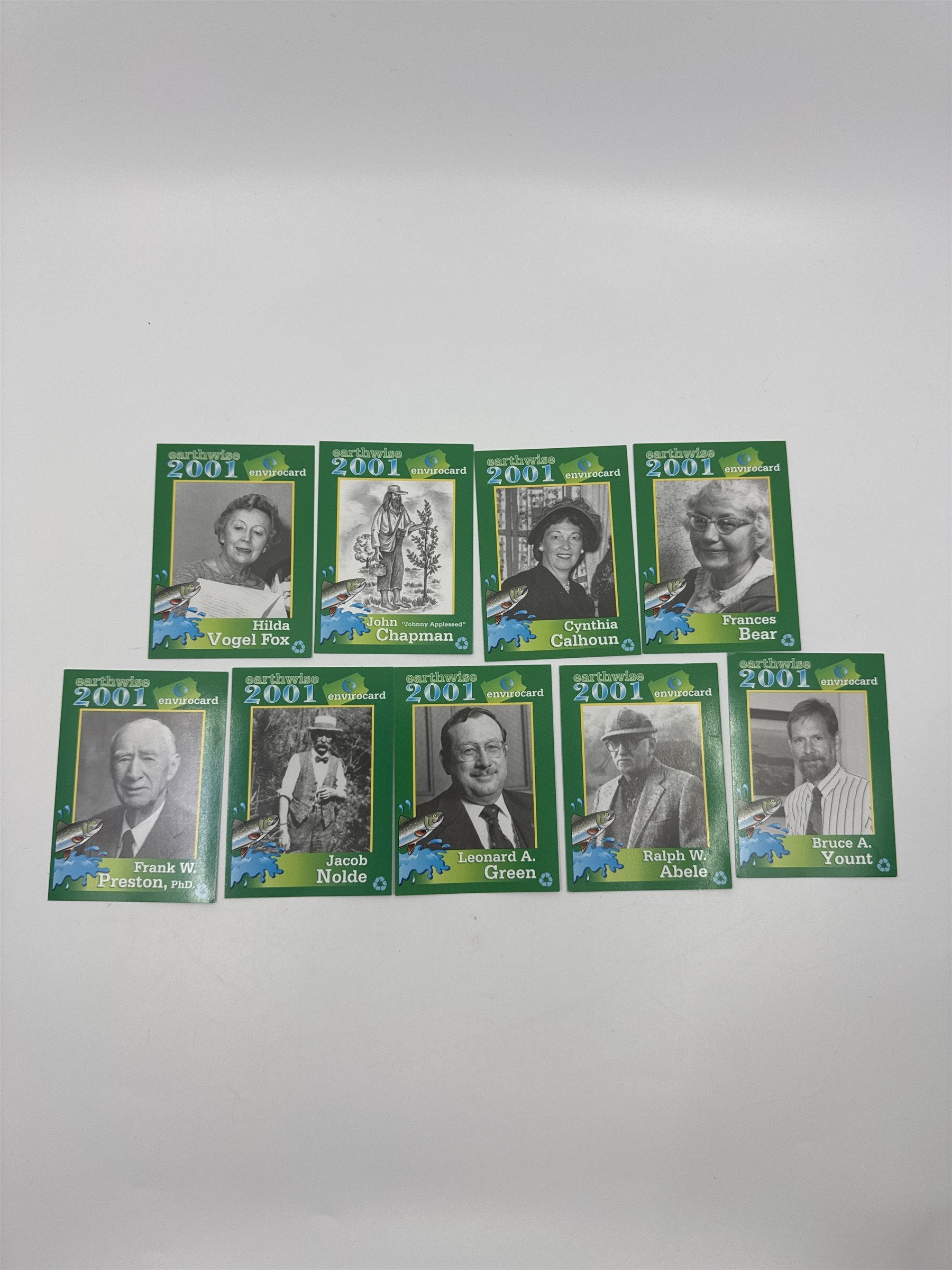 Set Of 9 2001 Earthwise Pennsylvania DEP Envirocards