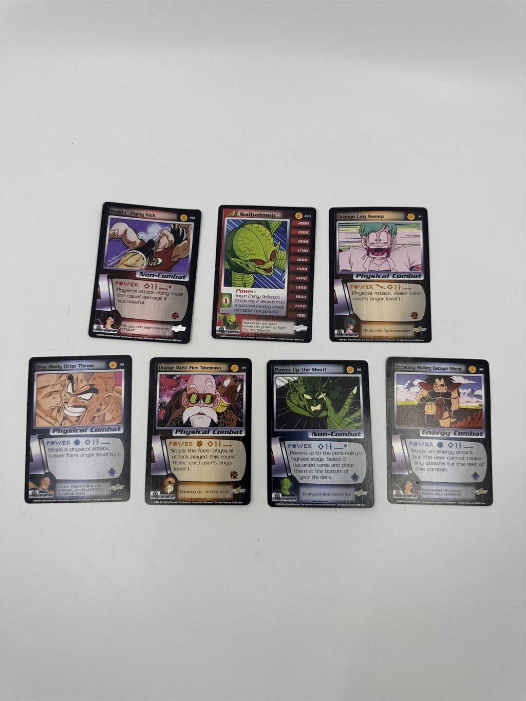 Set Of 7 Dragonball Z Trading Cards