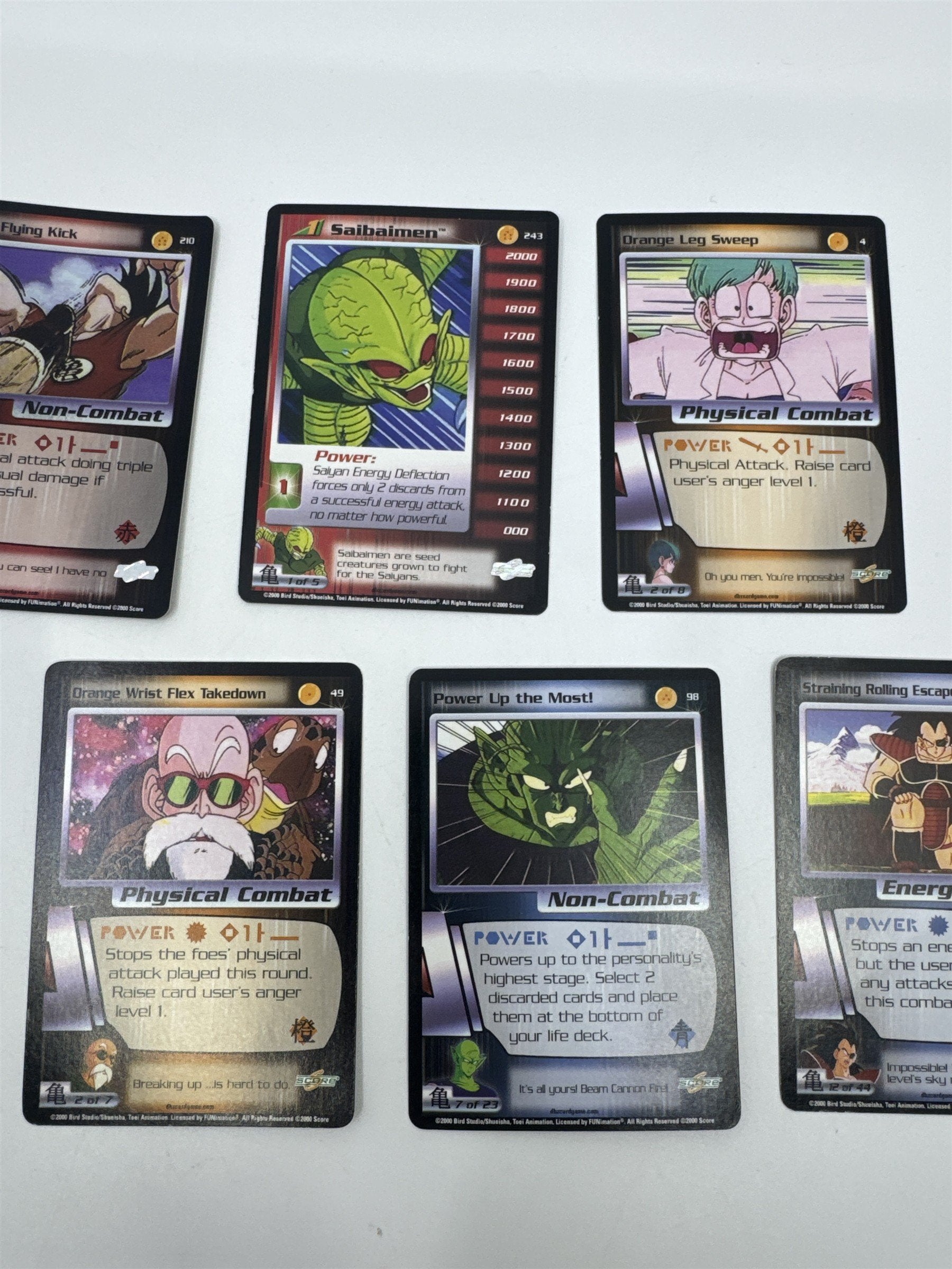 Set Of 7 Dragonball Z Trading Cards