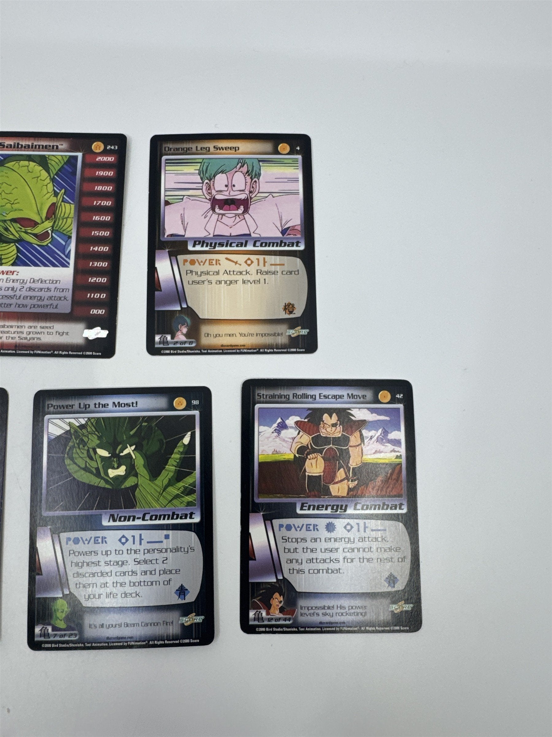 Set Of 7 Dragonball Z Trading Cards
