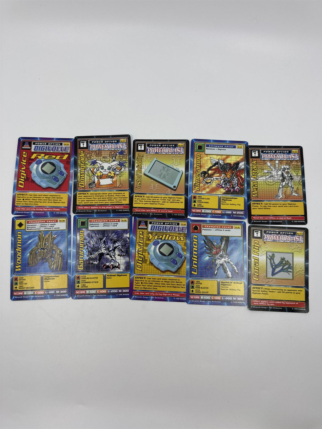 Set Of 10 Digimon Trading Cards