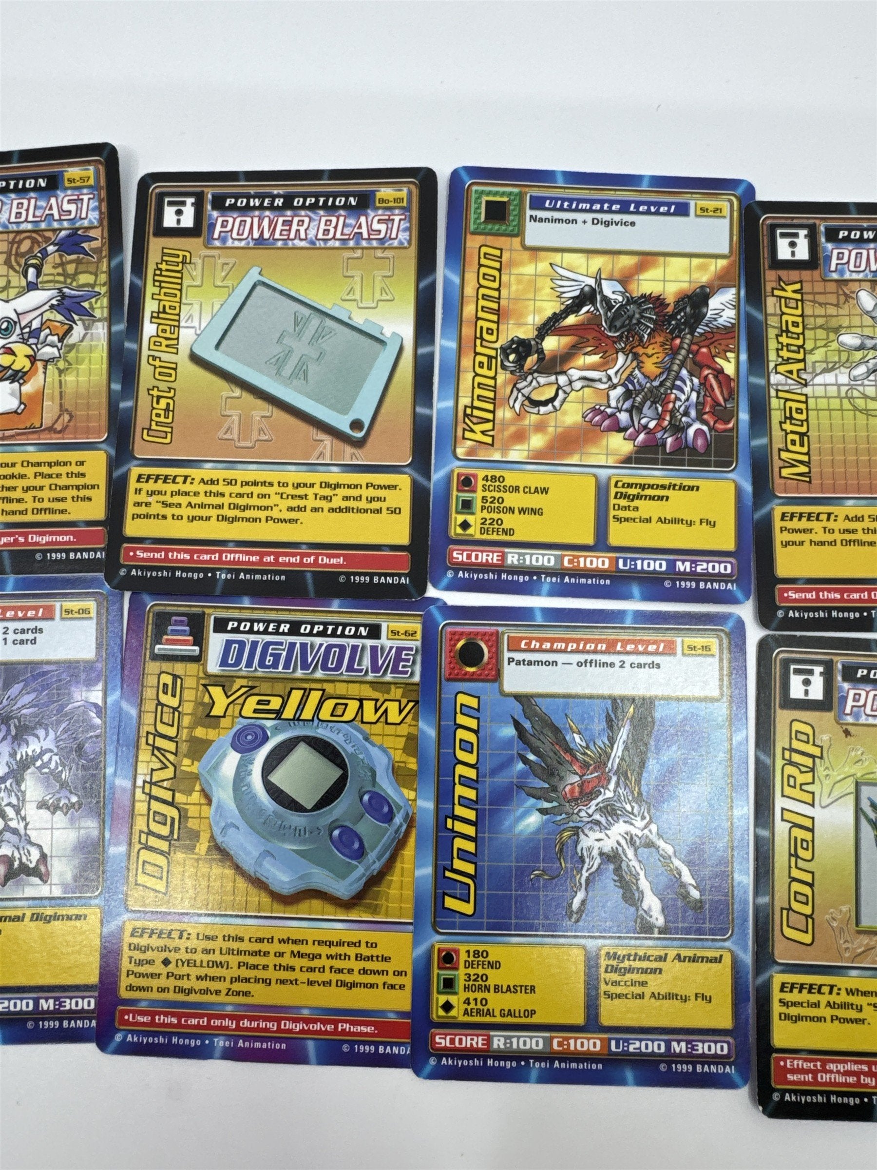 Set Of 10 Digimon Trading Cards