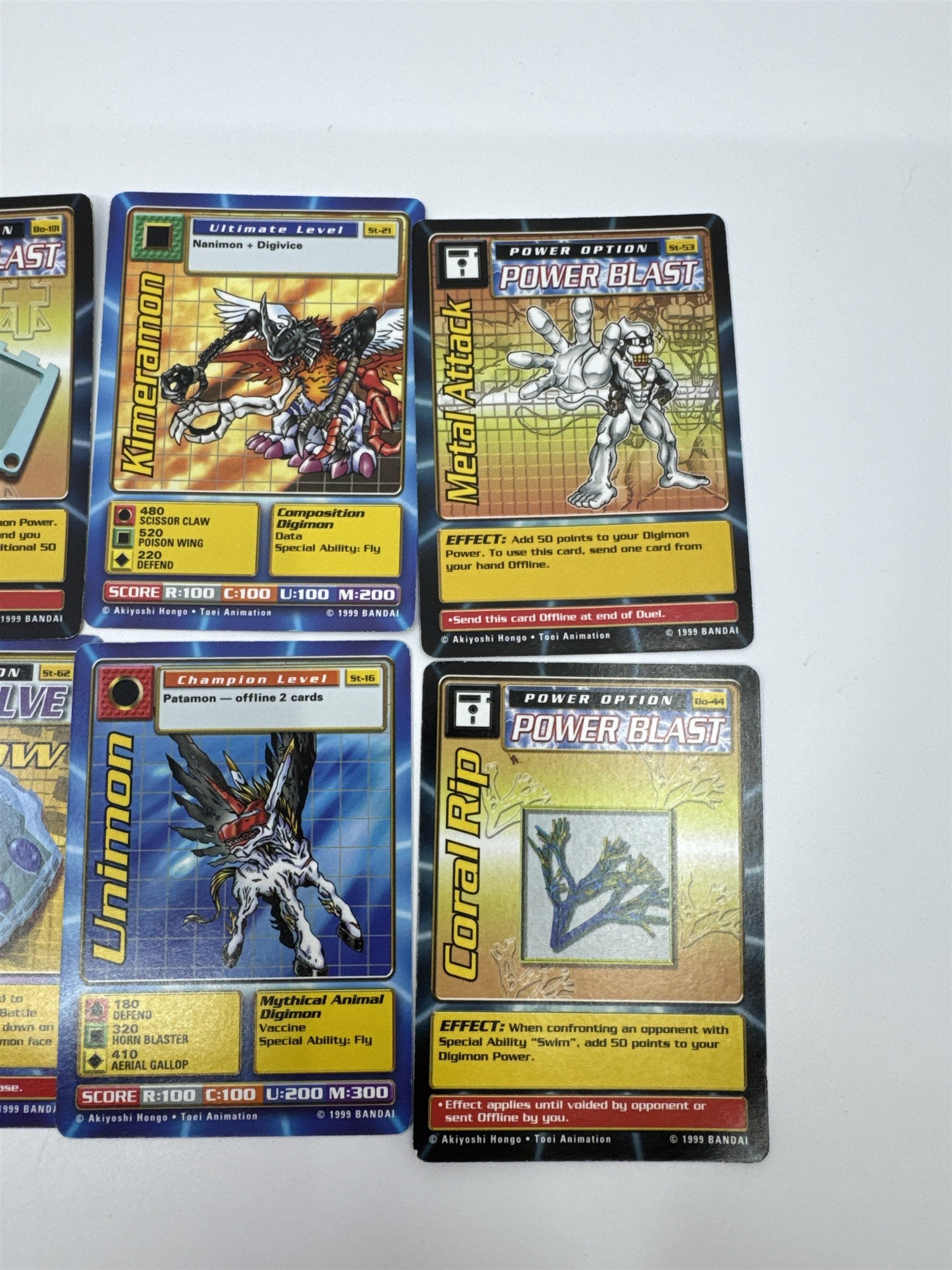 Set Of 10 Digimon Trading Cards