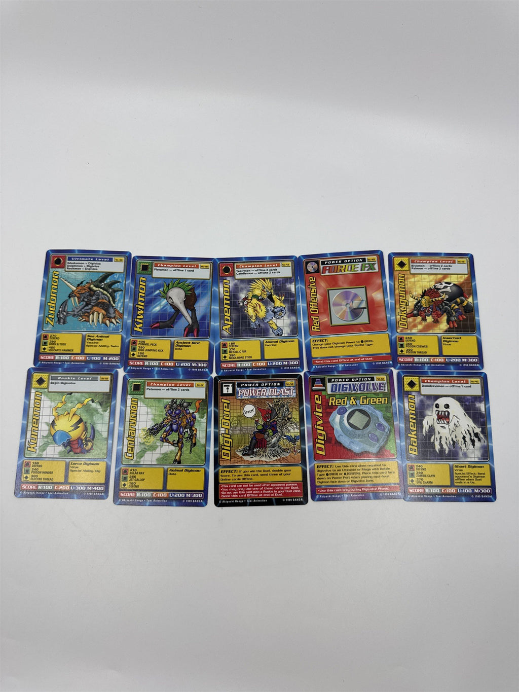 Set Of 10 Digimon Trading Cards