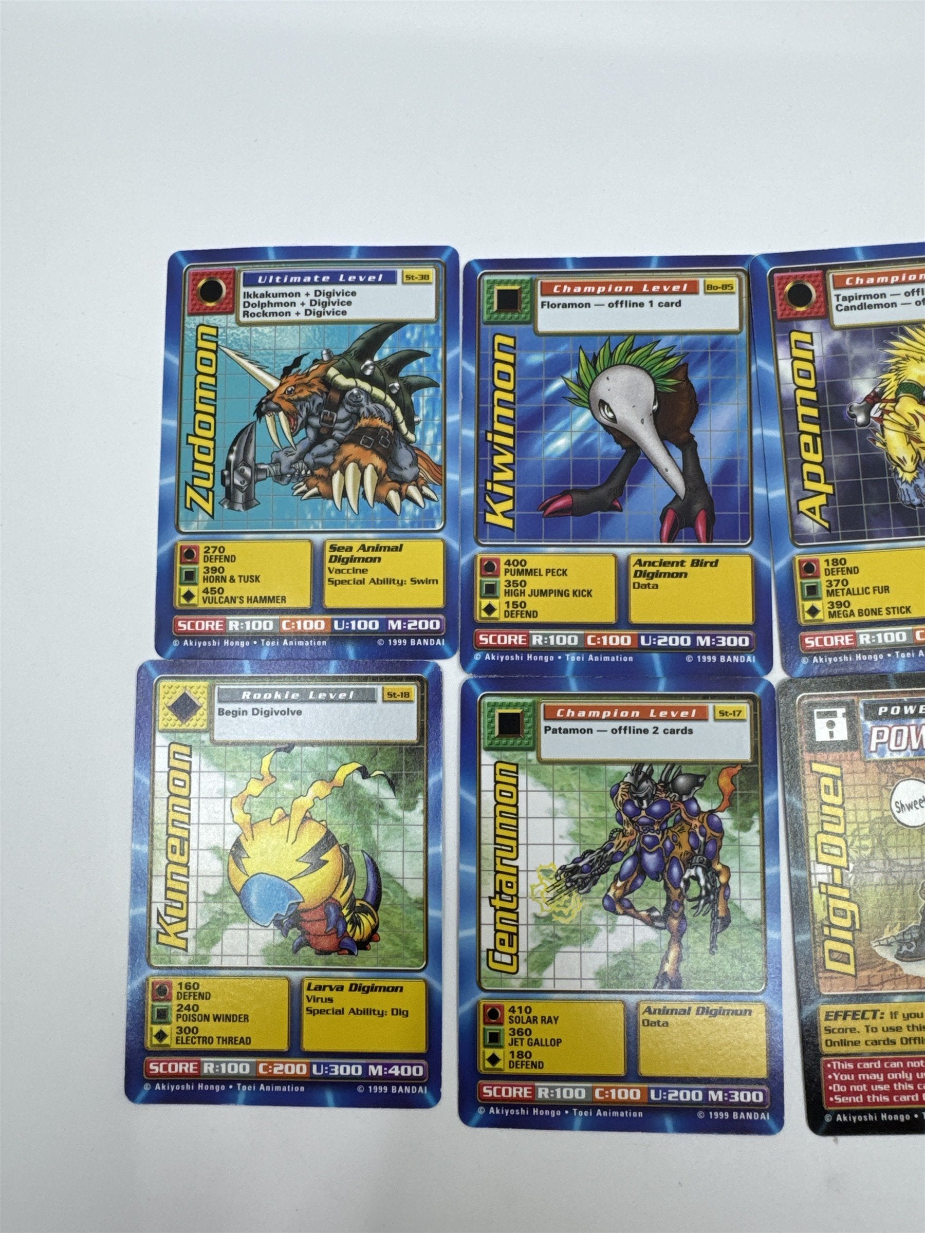 Set Of 10 Digimon Trading Cards