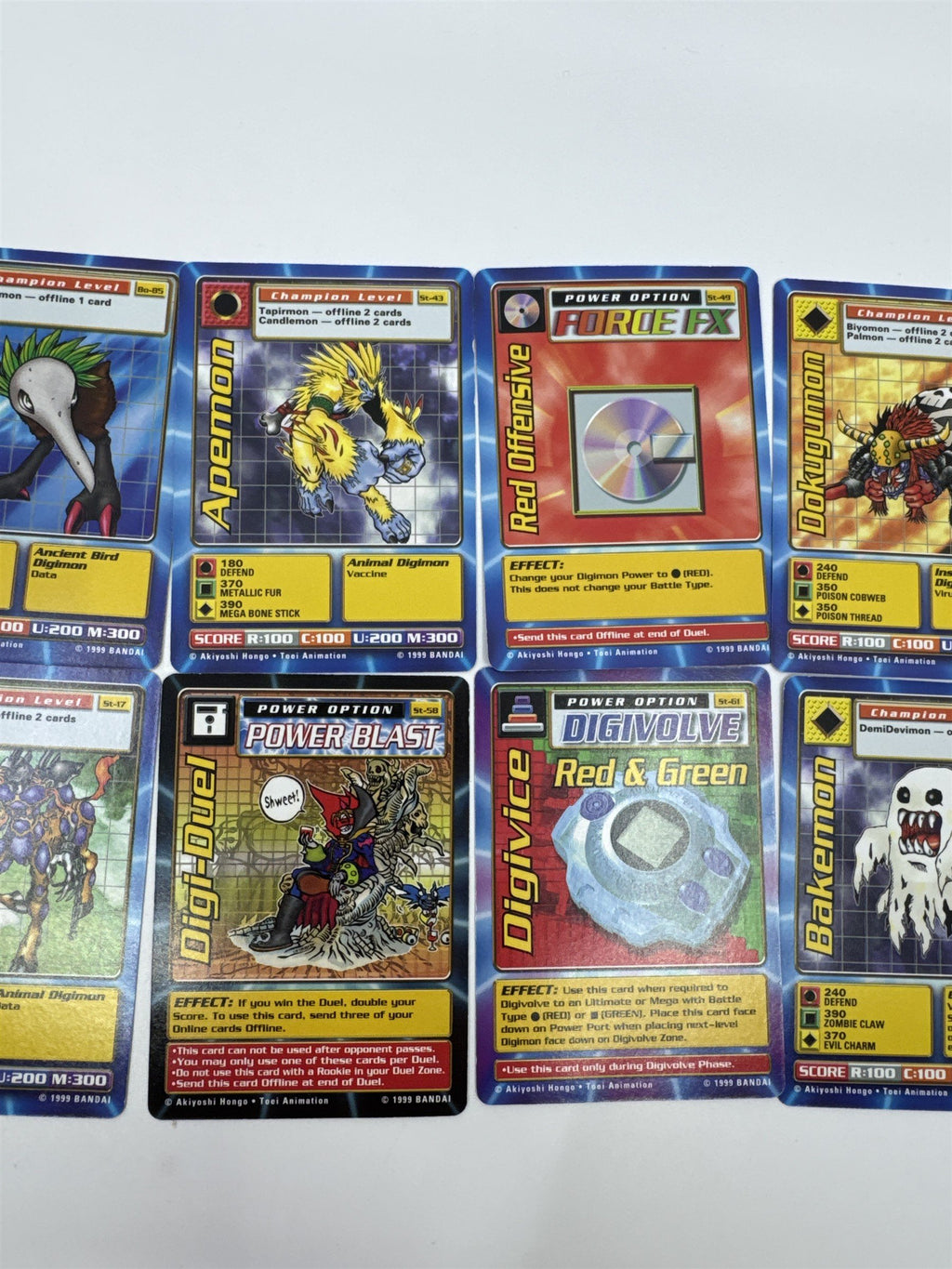 Set Of 10 Digimon Trading Cards