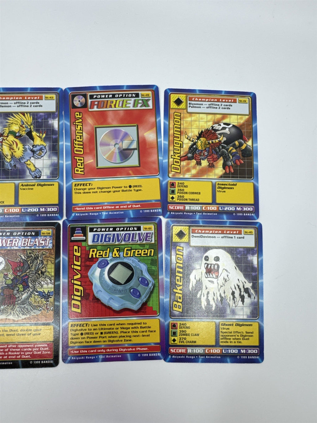 Set Of 10 Digimon Trading Cards