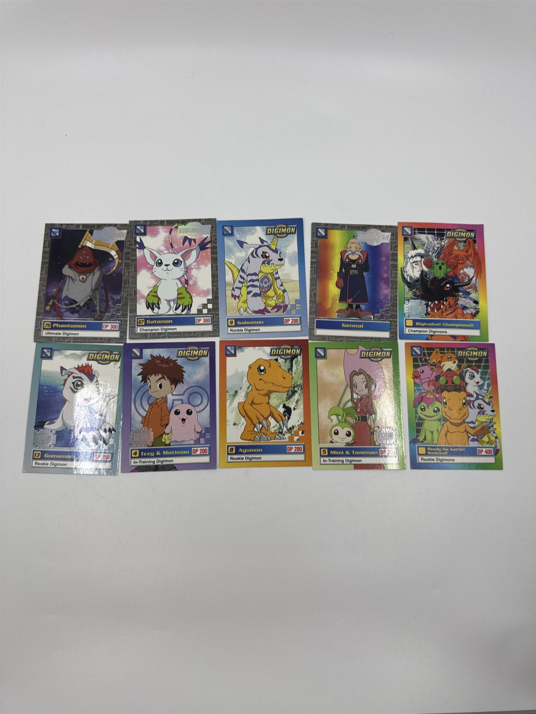 Set Of 10 Digimon Trading Cards