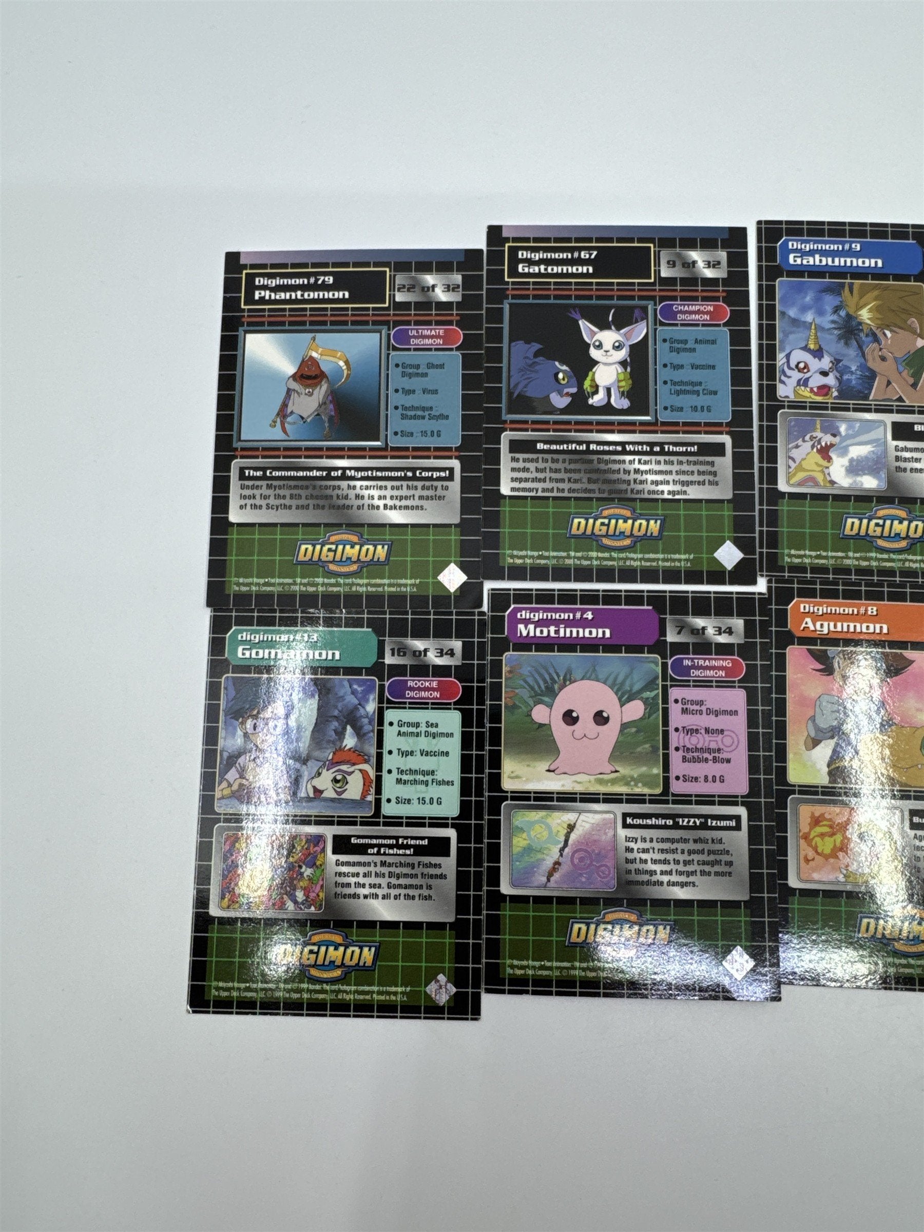 Set Of 10 Digimon Trading Cards