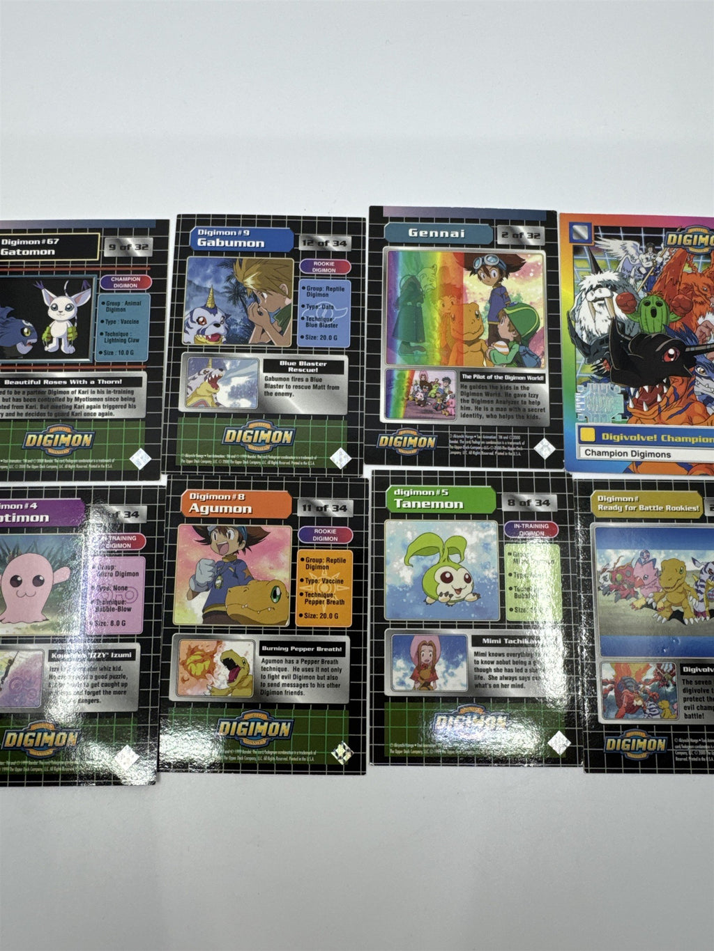 Set Of 10 Digimon Trading Cards
