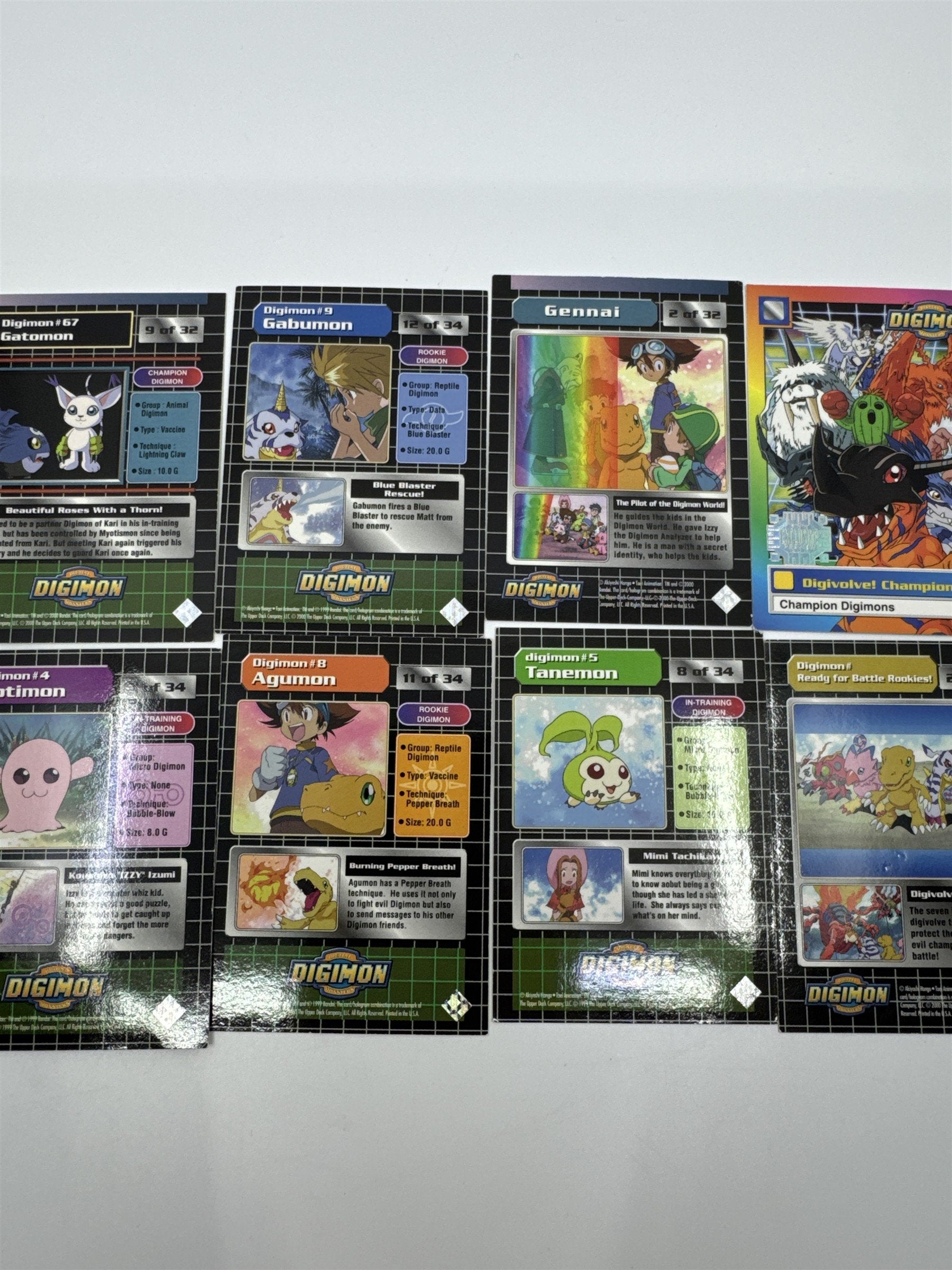 Set Of 10 Digimon Trading Cards