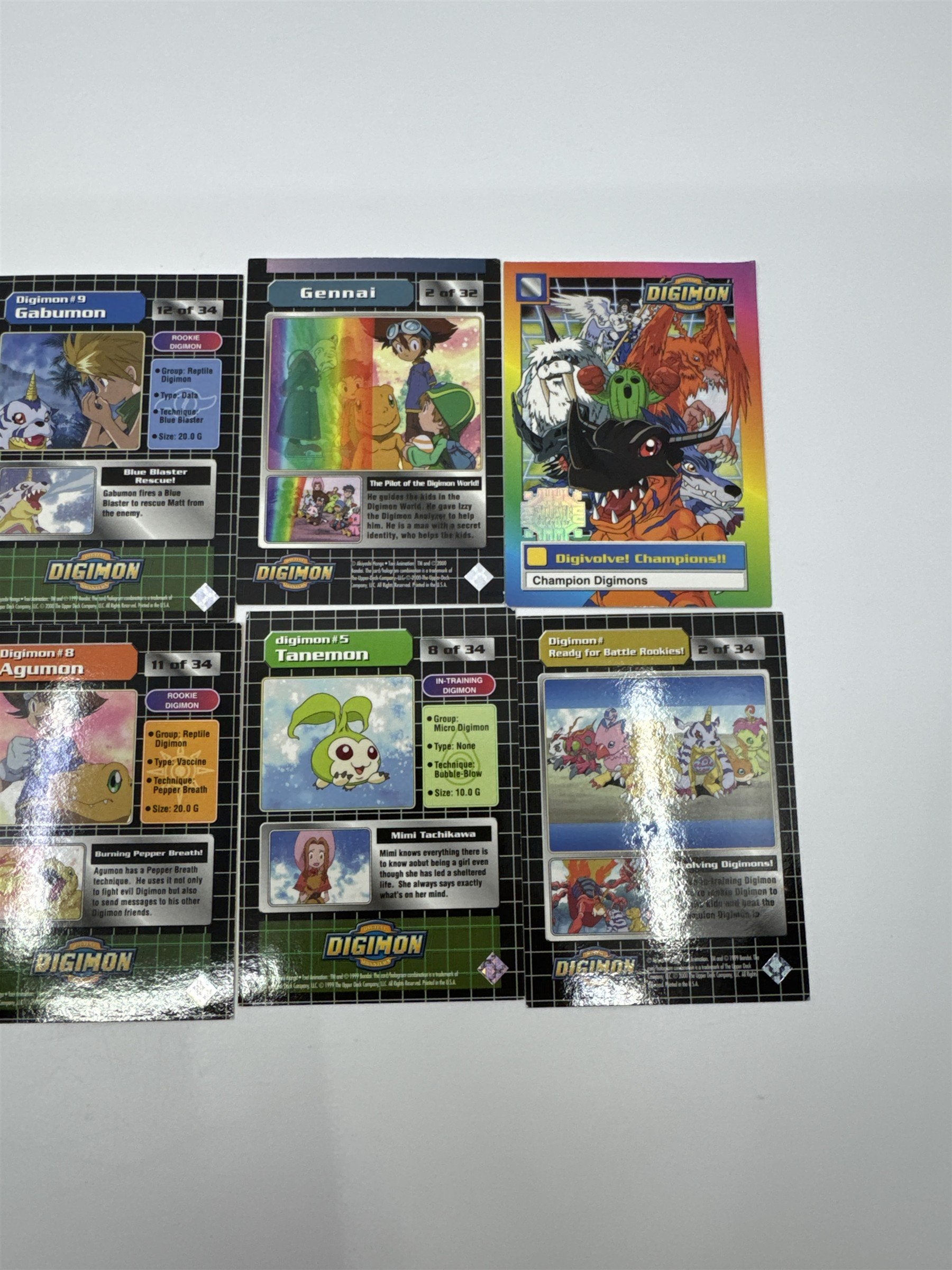 Set Of 10 Digimon Trading Cards