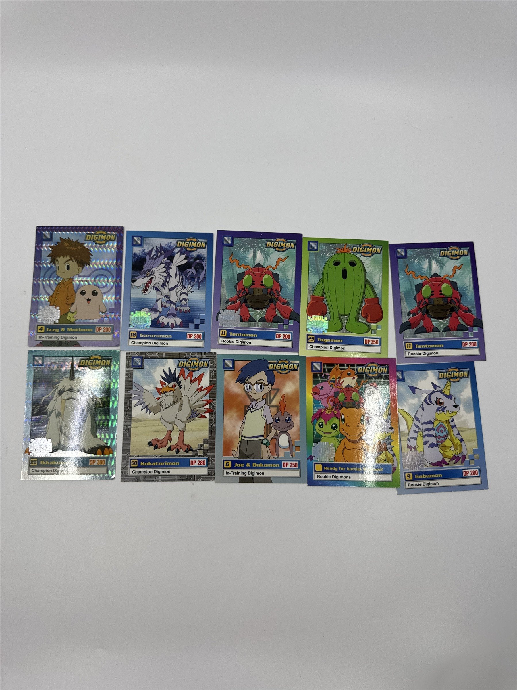 Set Of 10 Digimon Trading Cards