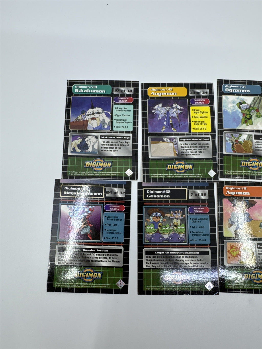Set Of 10 Digimon Trading Cards
