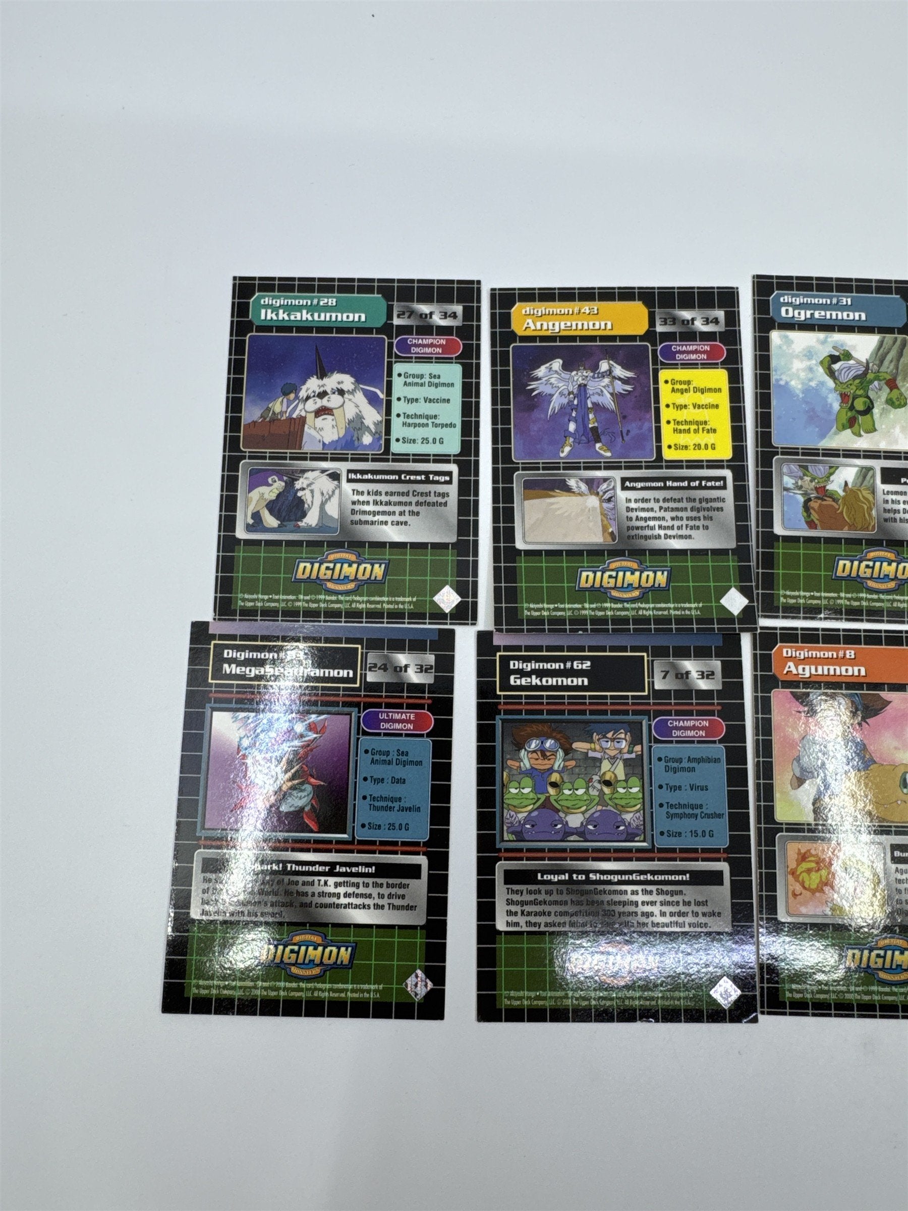 Set Of 10 Digimon Trading Cards