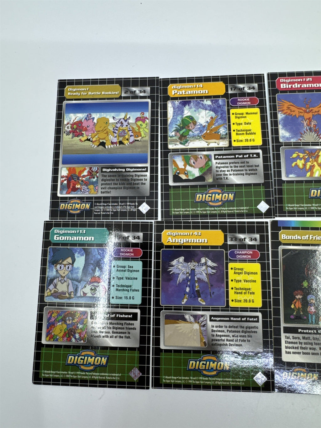 Set Of 10 Digimon Trading Cards