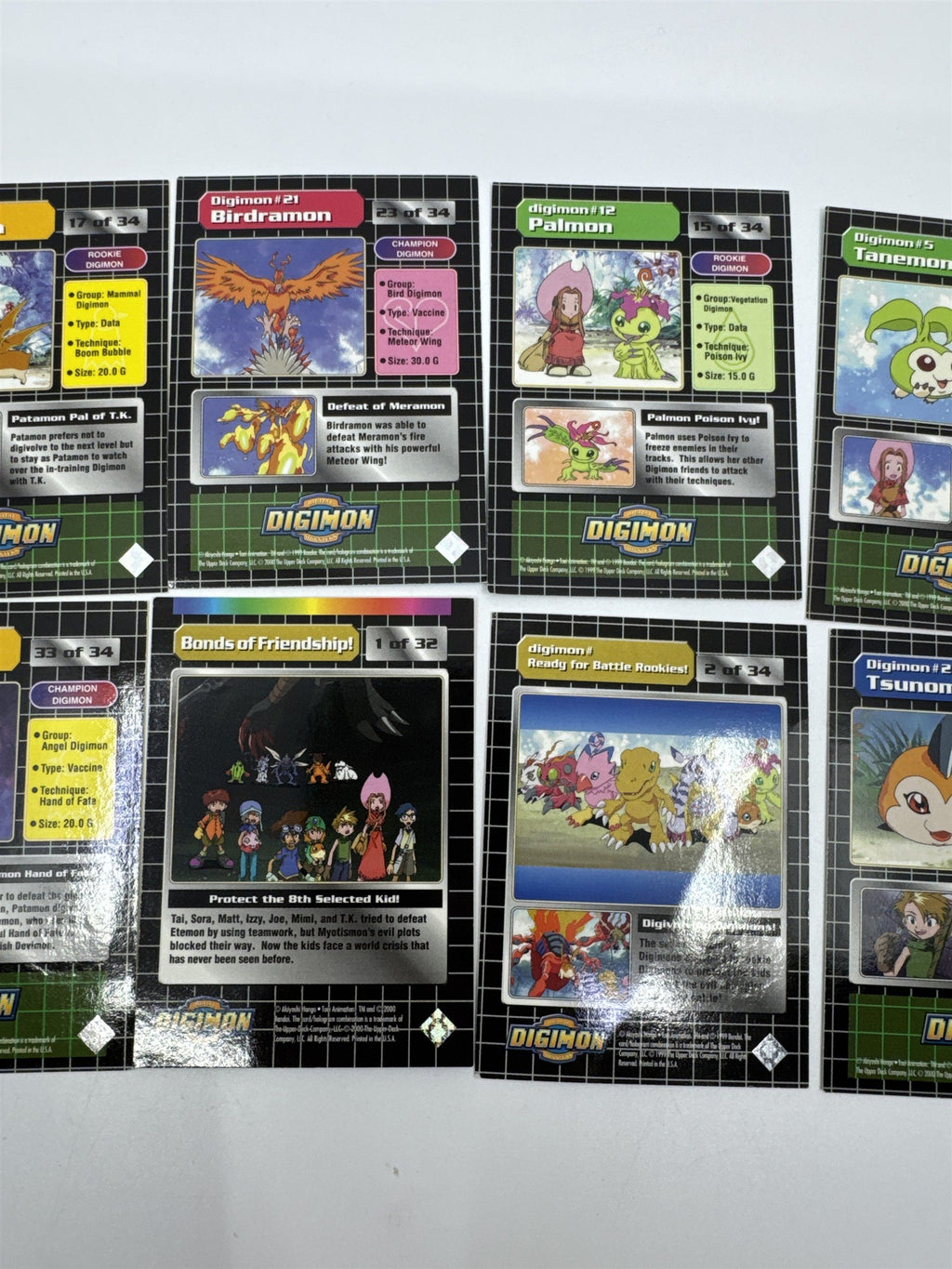 Set Of 10 Digimon Trading Cards