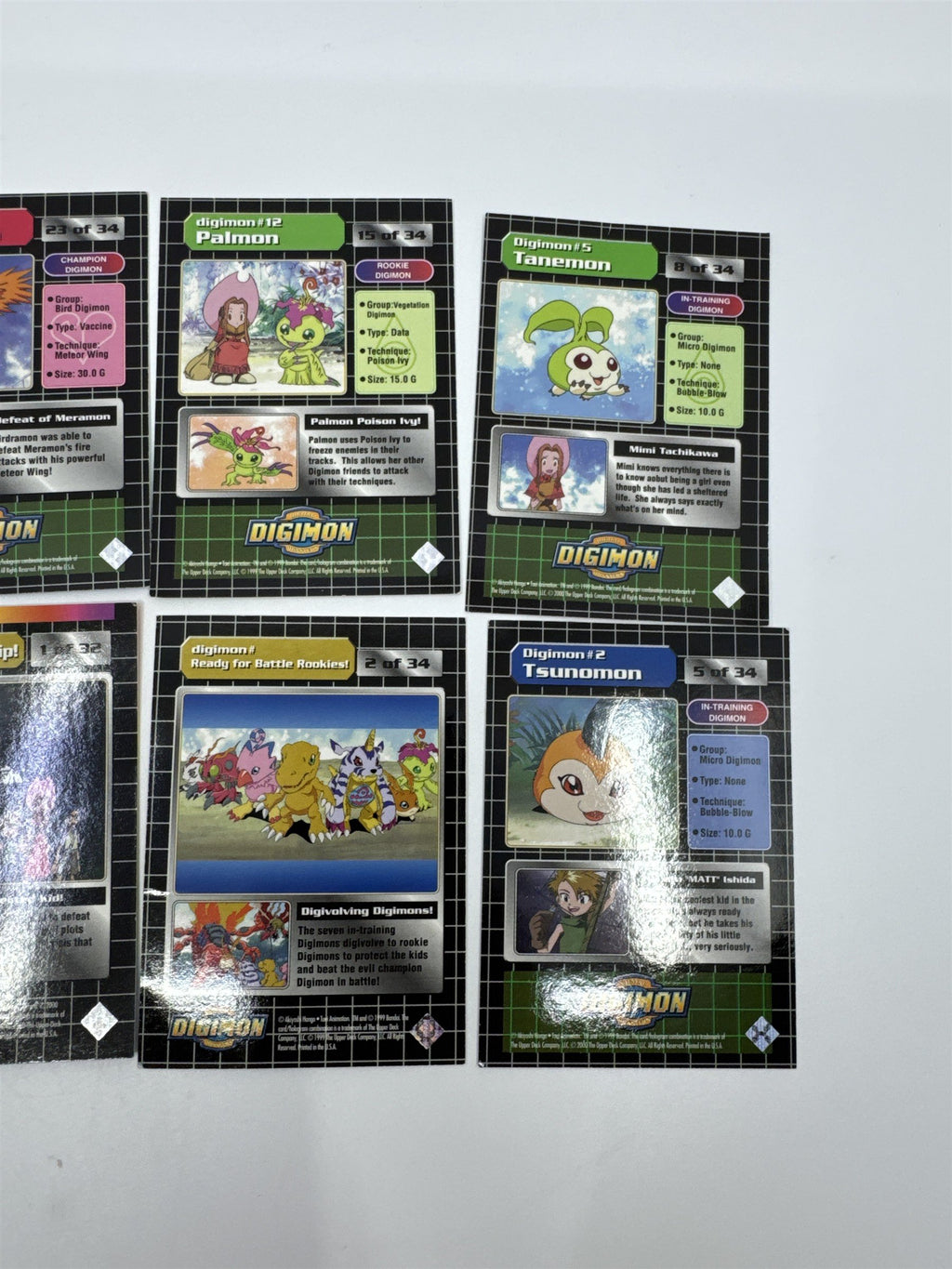 Set Of 10 Digimon Trading Cards