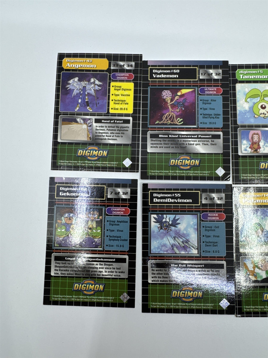 Set Of 10 Digimon Trading Cards