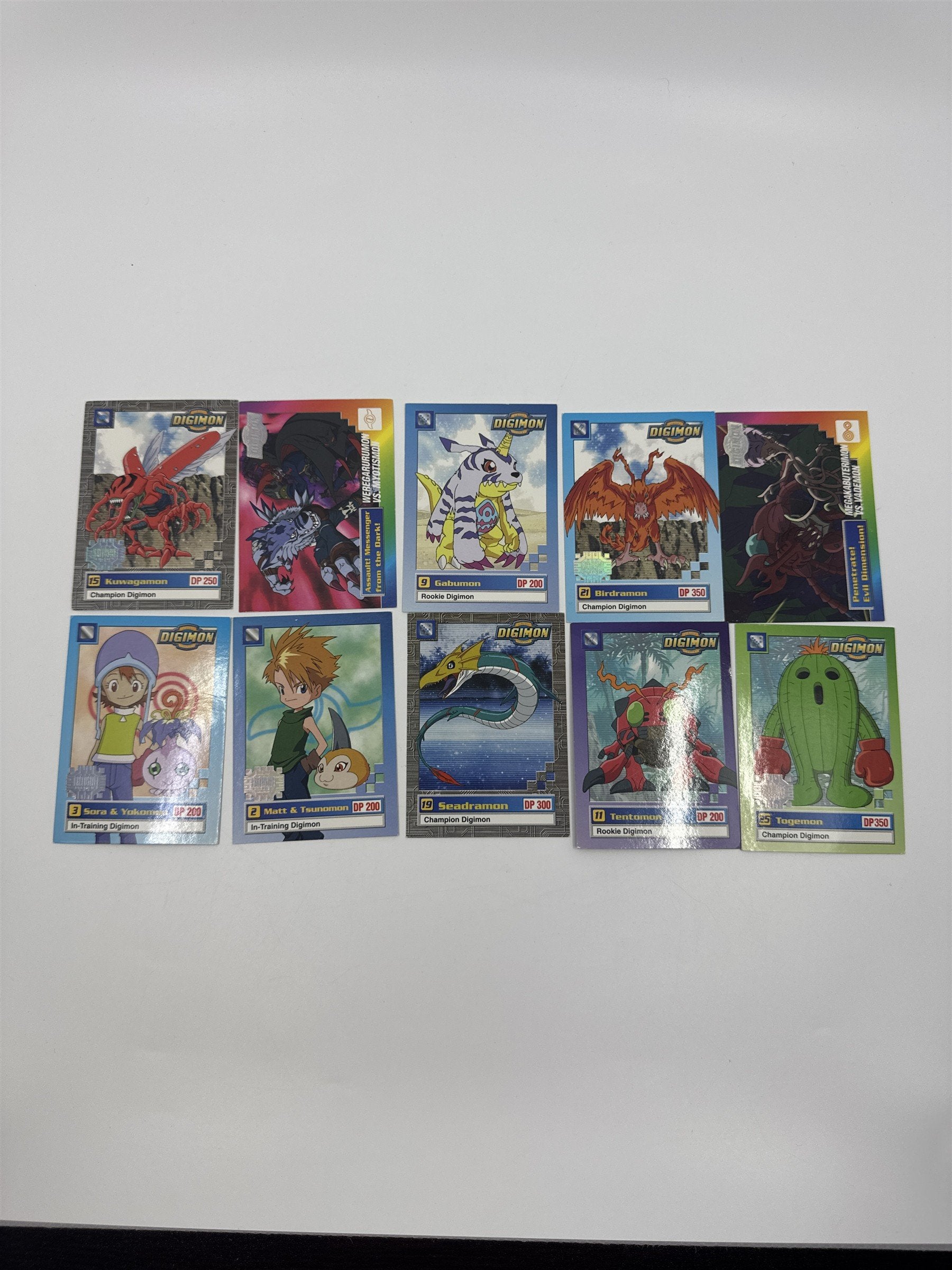 Set Of 10 Digimon Trading Cards