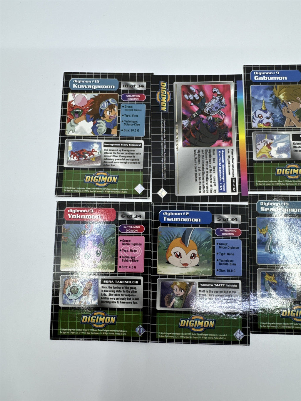 Set Of 10 Digimon Trading Cards