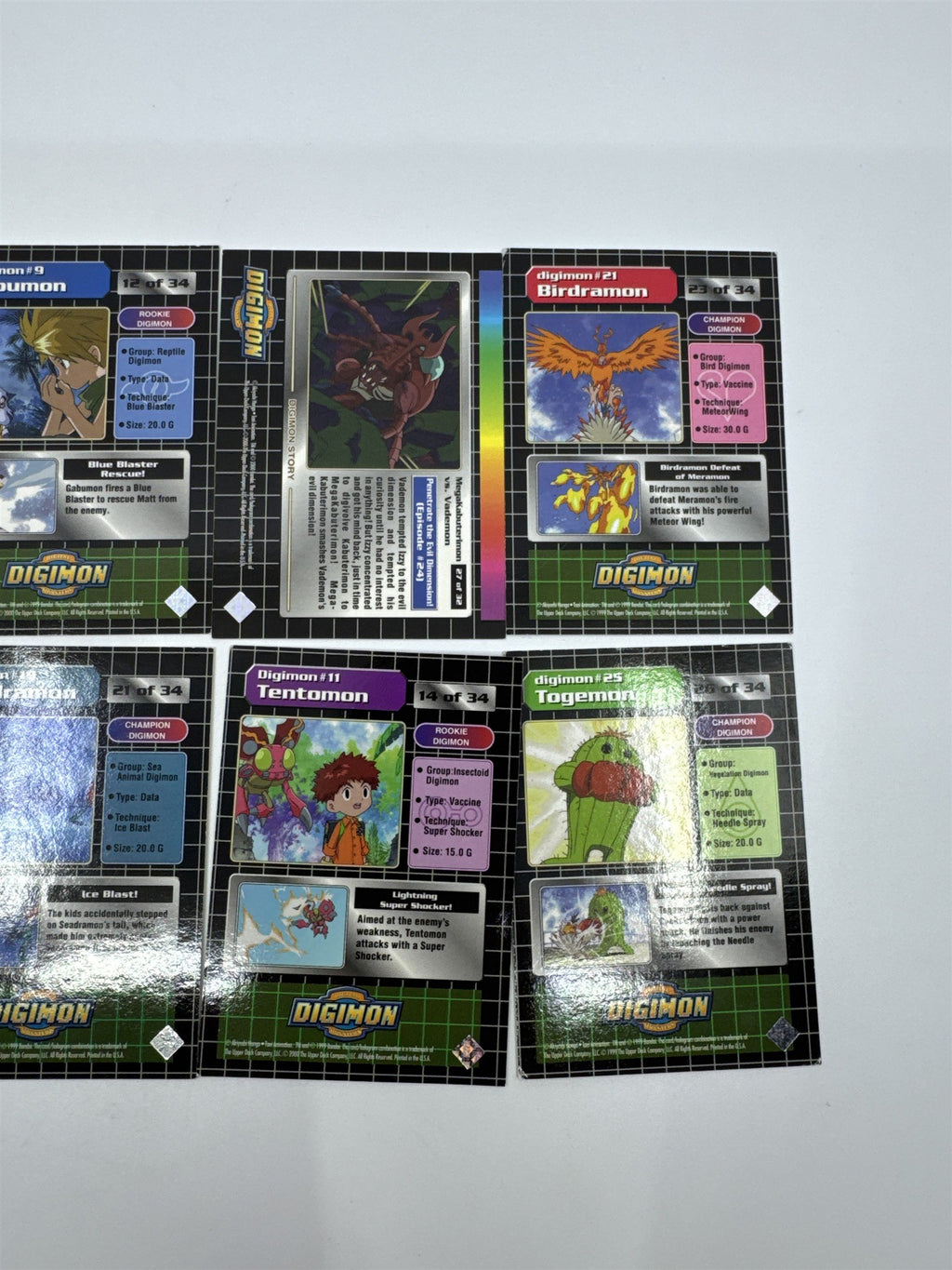 Set Of 10 Digimon Trading Cards