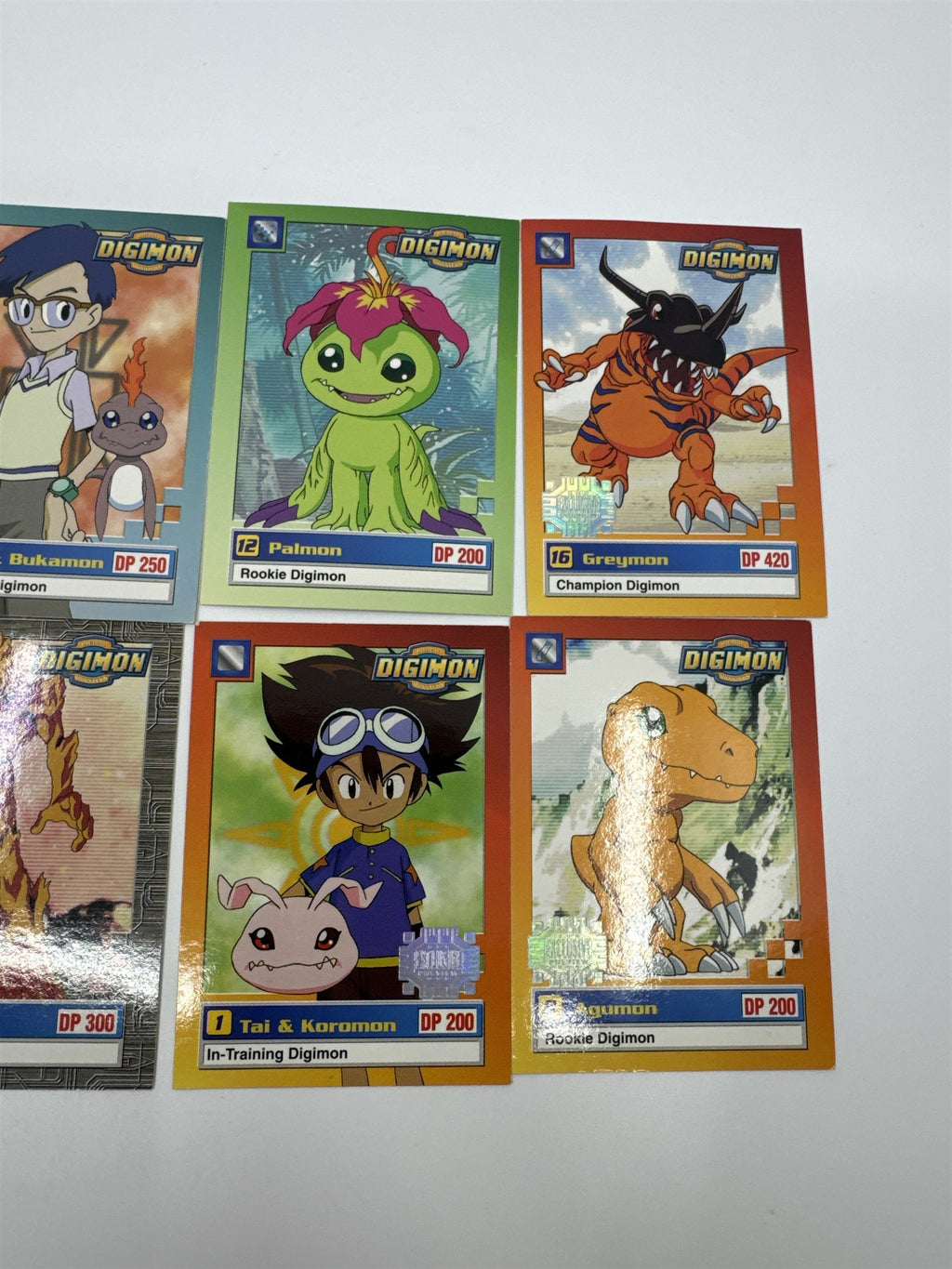 Set Of 10 Digimon Trading Cards