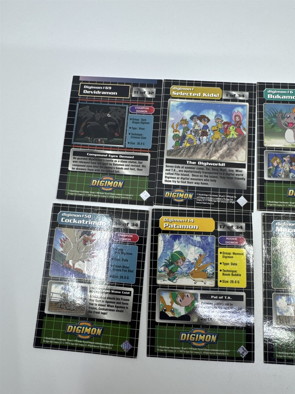 Set Of 10 Digimon Trading Cards
