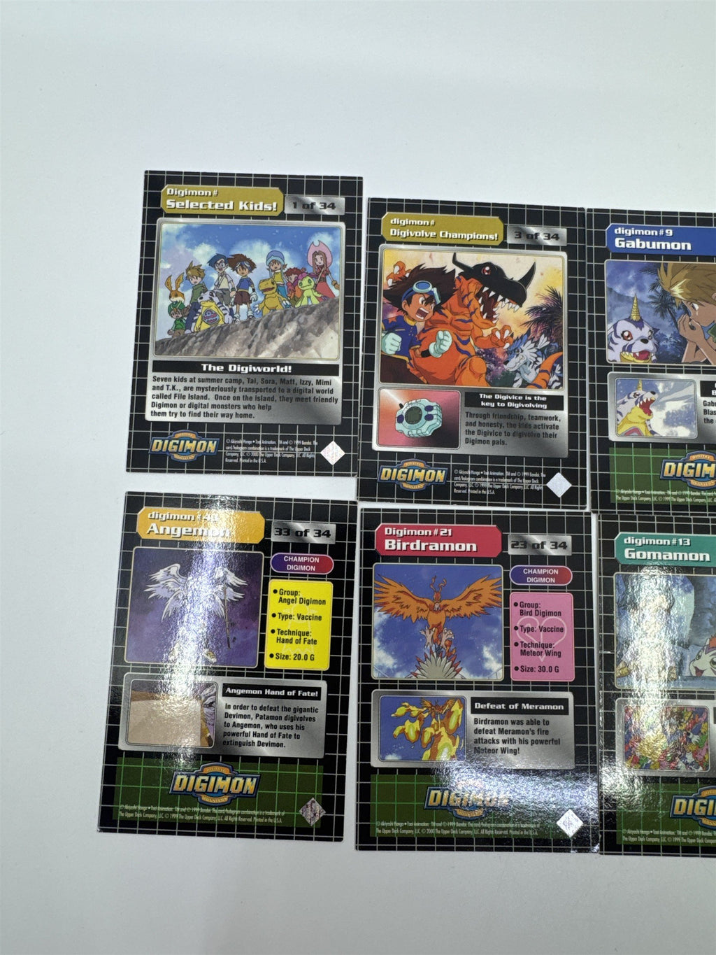 Set Of 10 Digimon Trading Cards